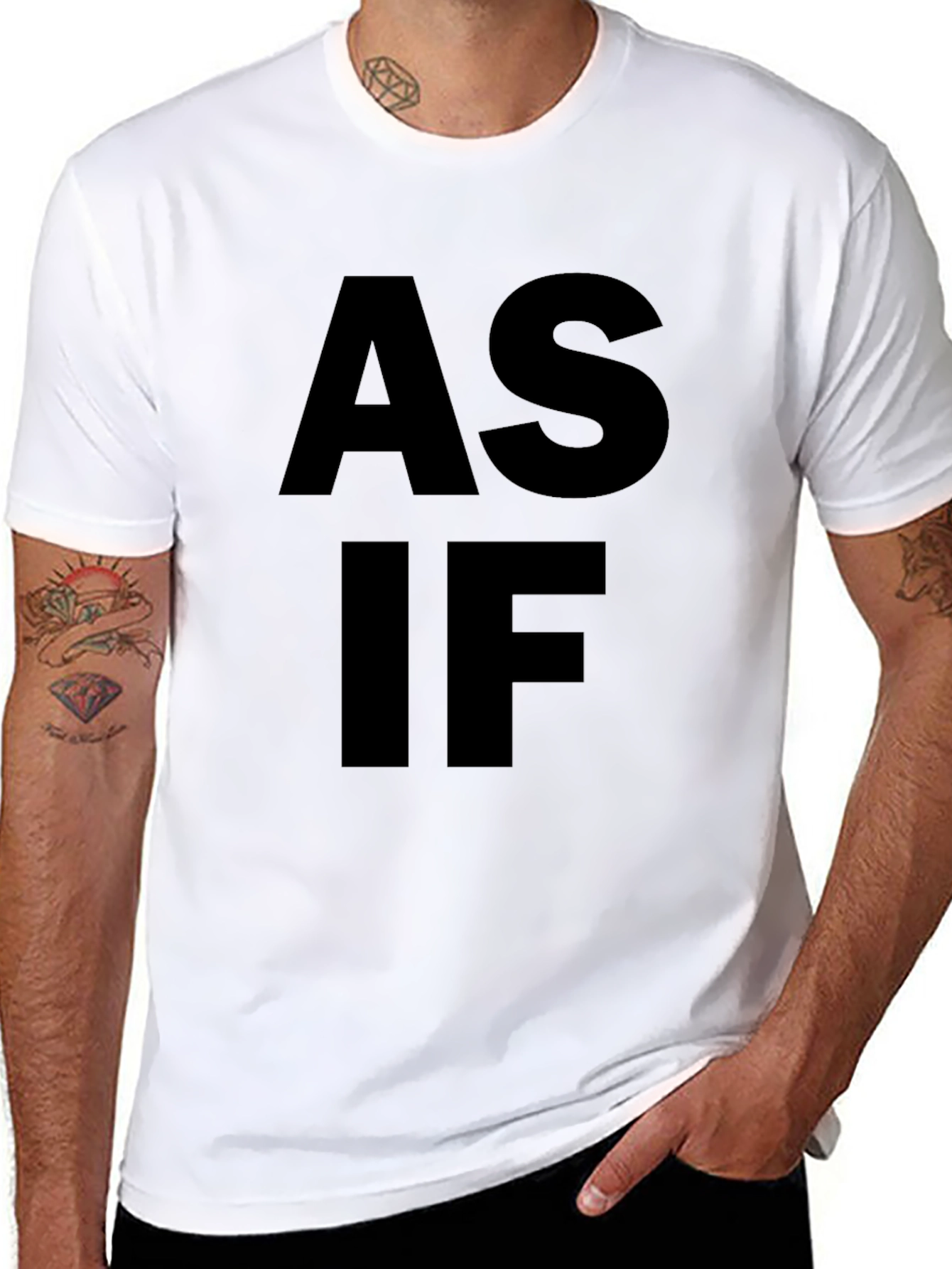 As If Graphic Tee - Bold Black Cotton T-Shirt