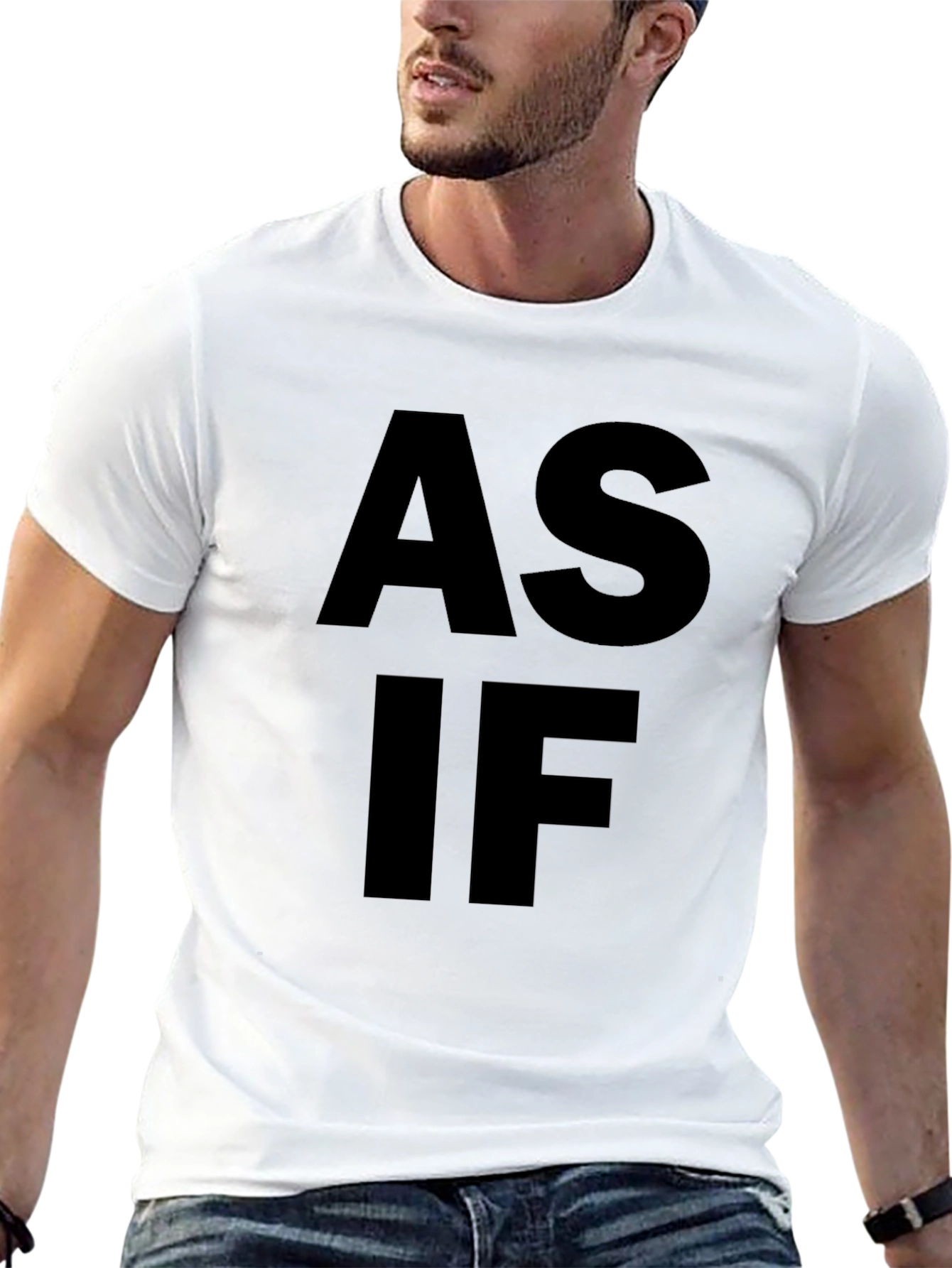 As If Graphic Tee - Bold Black Cotton T-Shirt