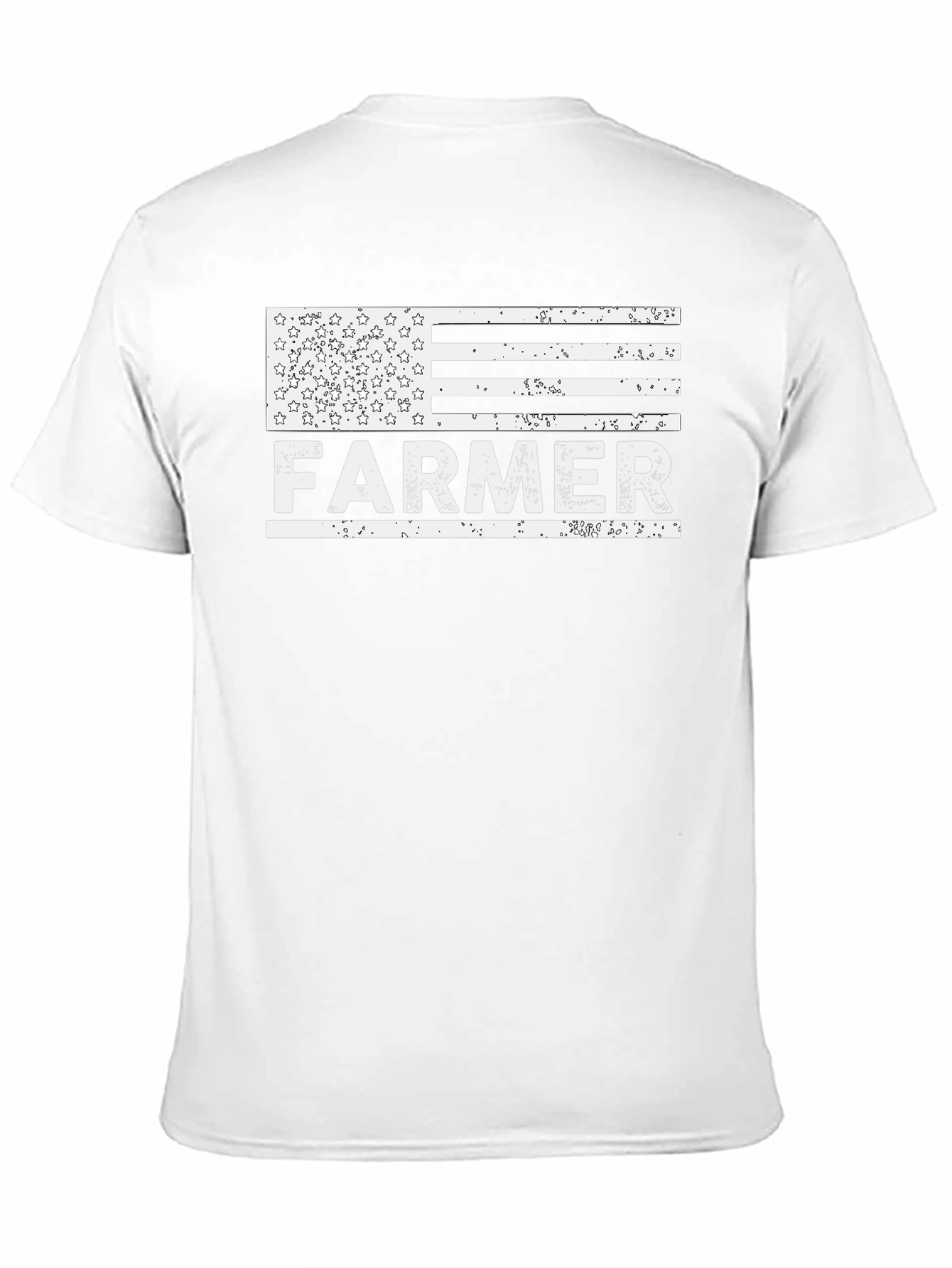 Farmer USA Flag T-Shirt Black