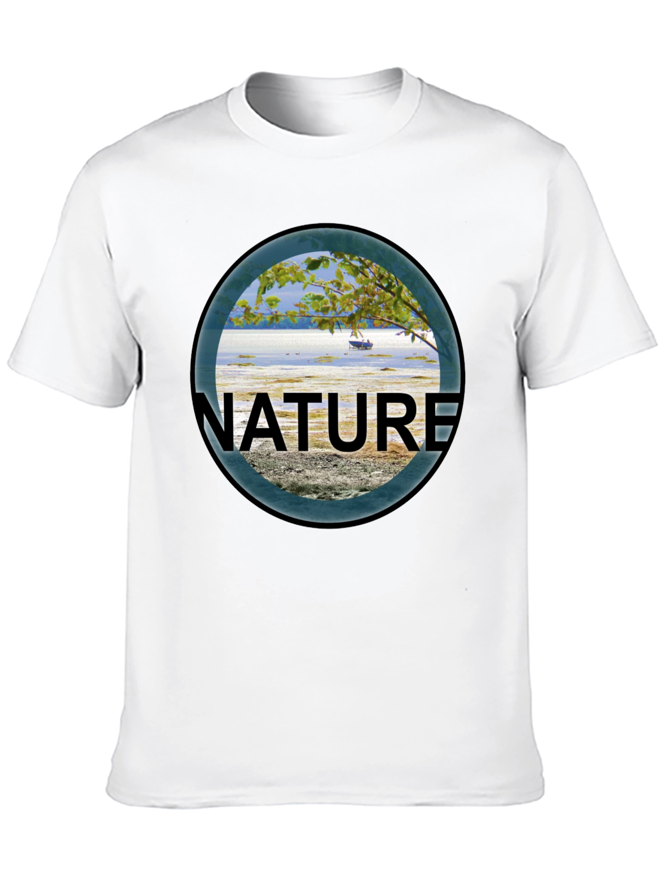 Nature Scene Graphic Black T-Shirt