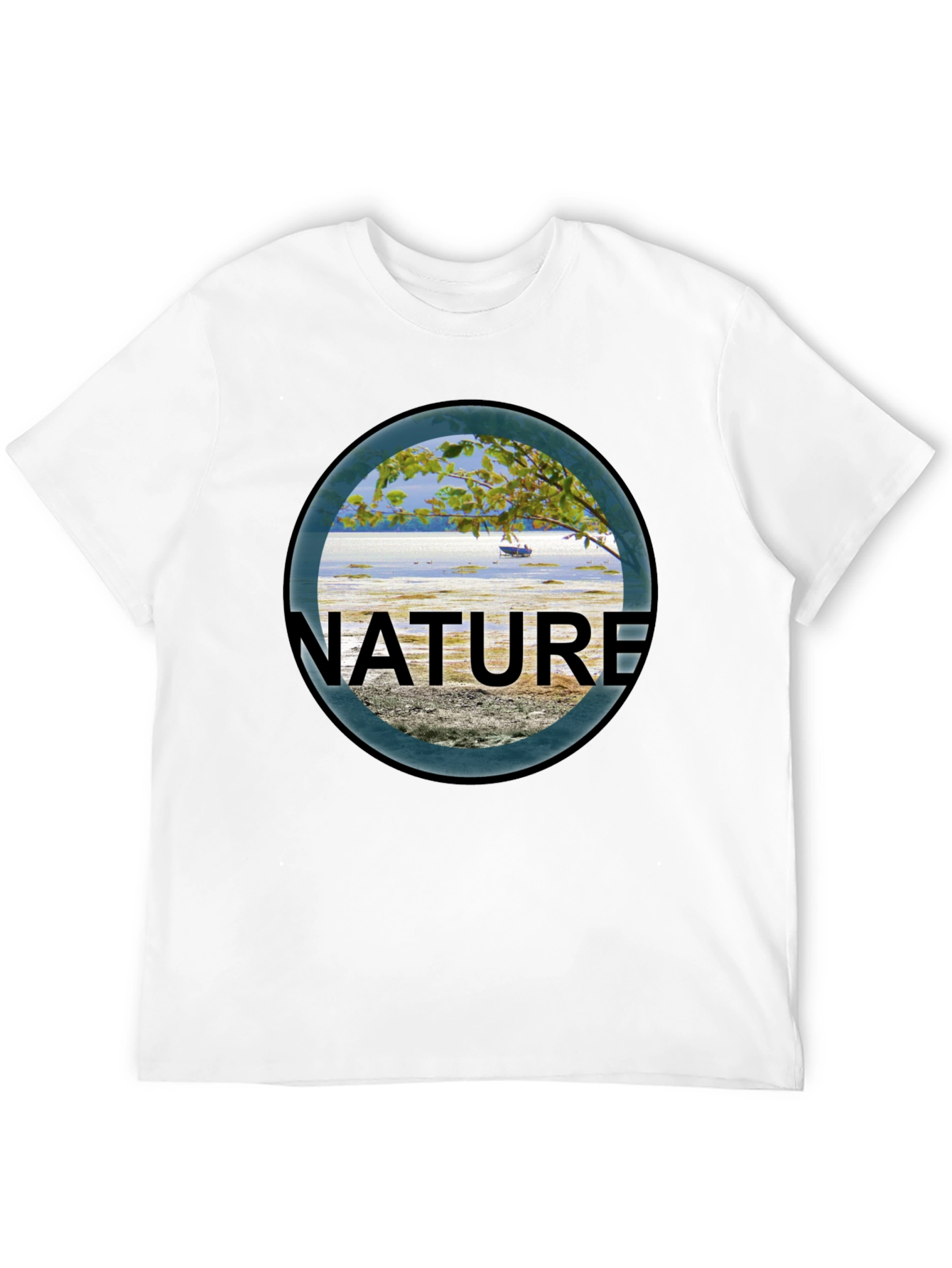 Nature Scene Graphic Black T-Shirt