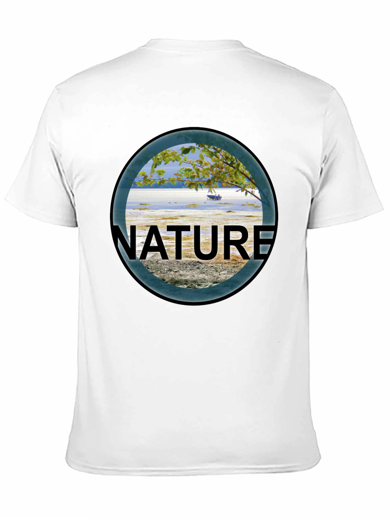 Nature Scene Graphic Black T-Shirt