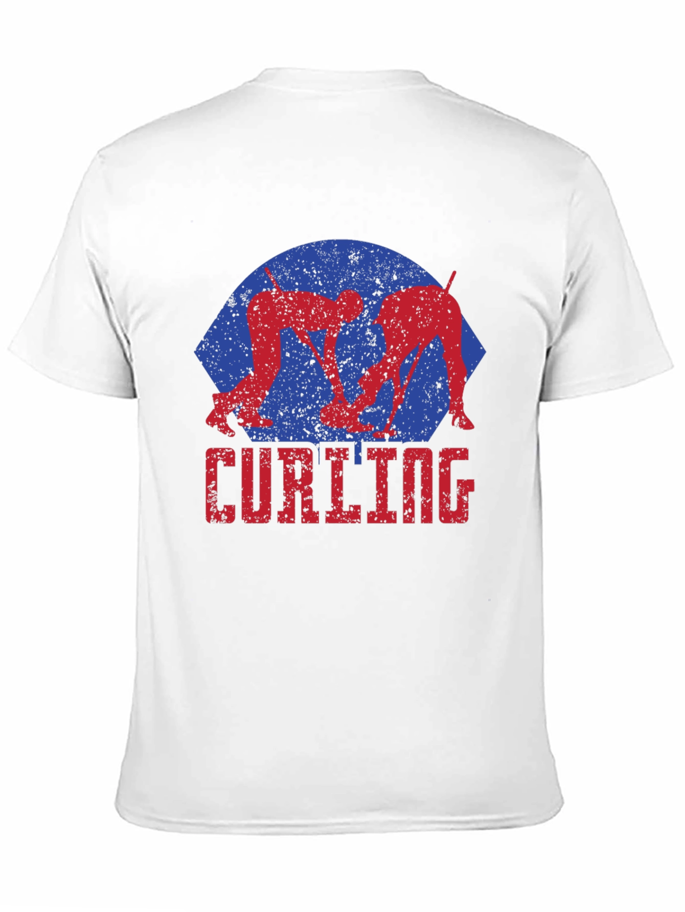 Curling T-Shirt - Retro Style Sports Tee