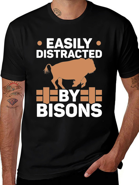 Easily Distracted by Bisons T-Shirt