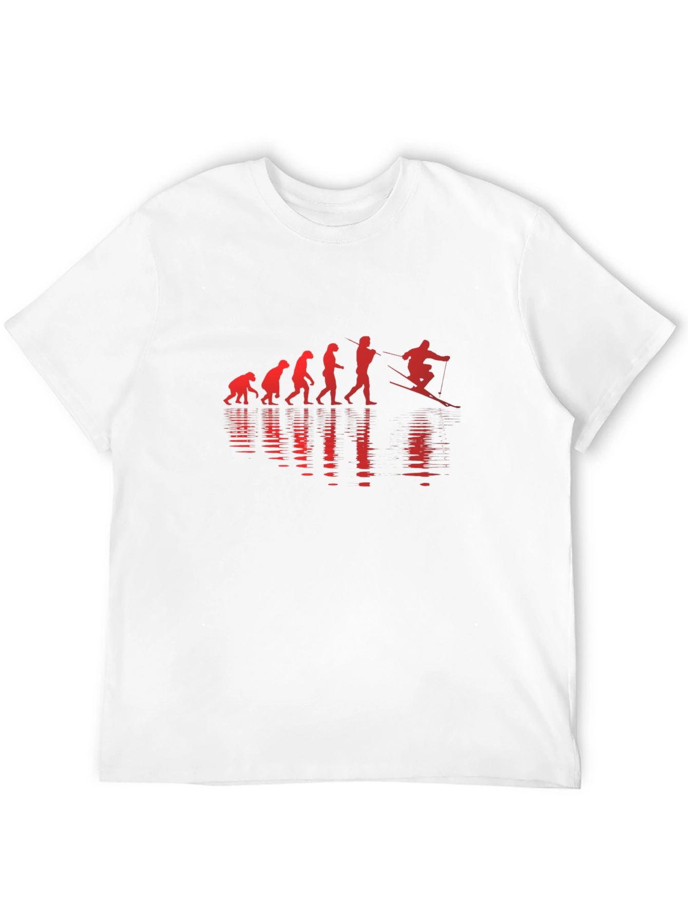 Evolution to Skier Graphic T-Shirt