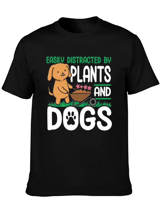 Easily Distracted by Plants and Dogs T-Shirt