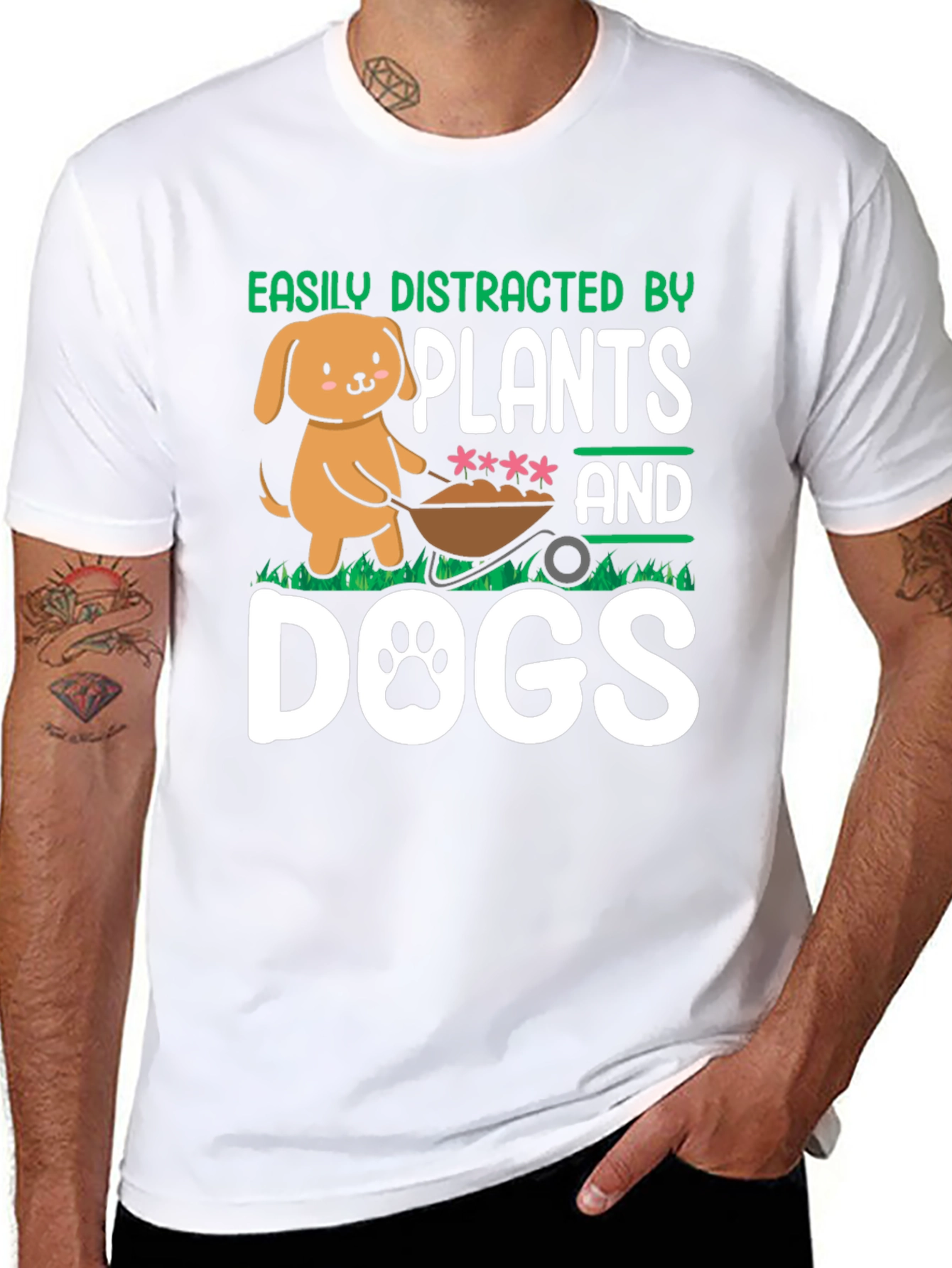 Easily Distracted by Plants and Dogs T-Shirt