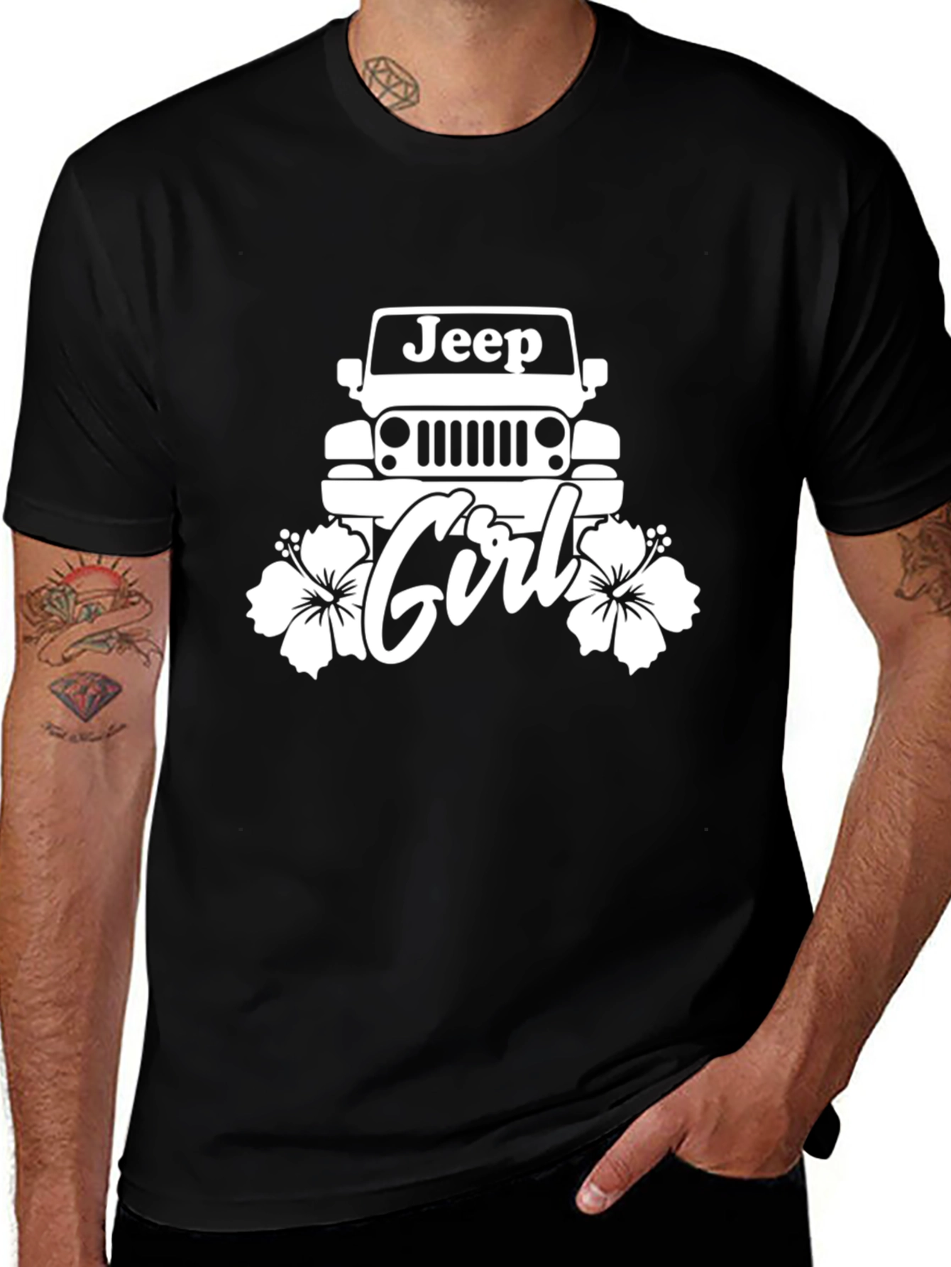 Jeep Girl Graphic T-Shirt - Black