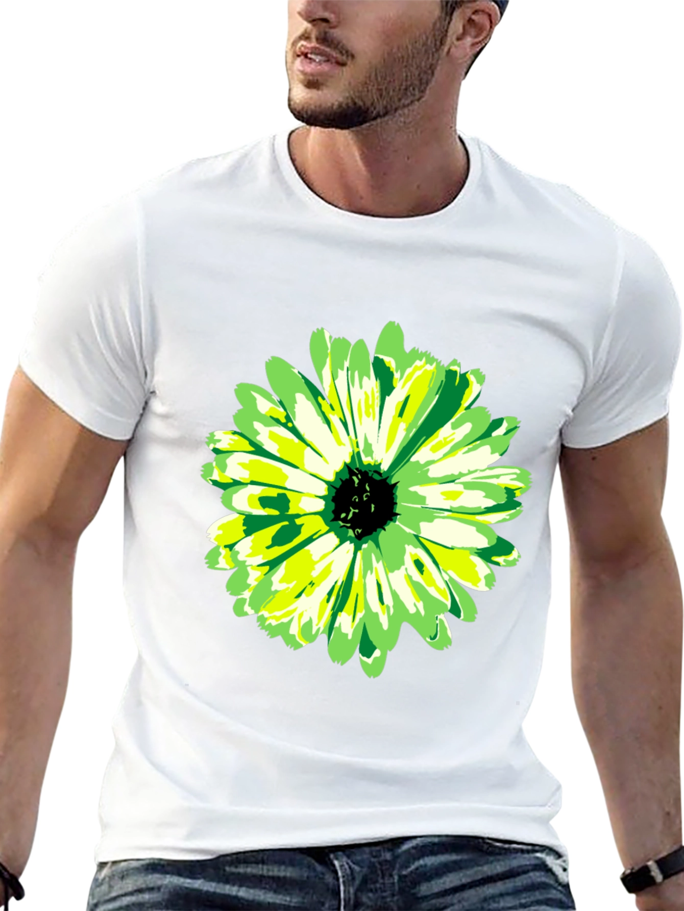 Green Flower Graphic Tee