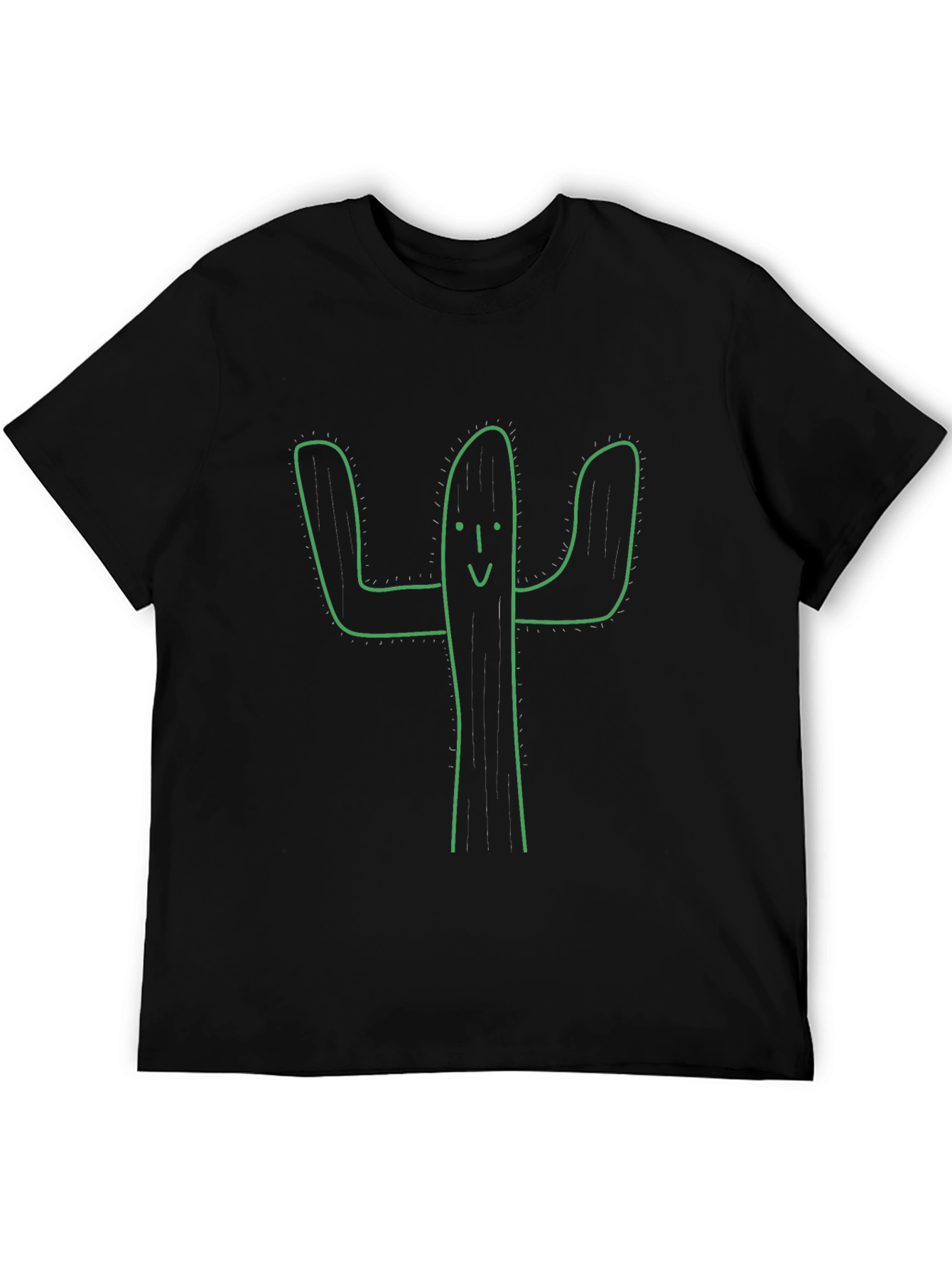 Cactus Graphic Tee - Quirky Black T-Shirt