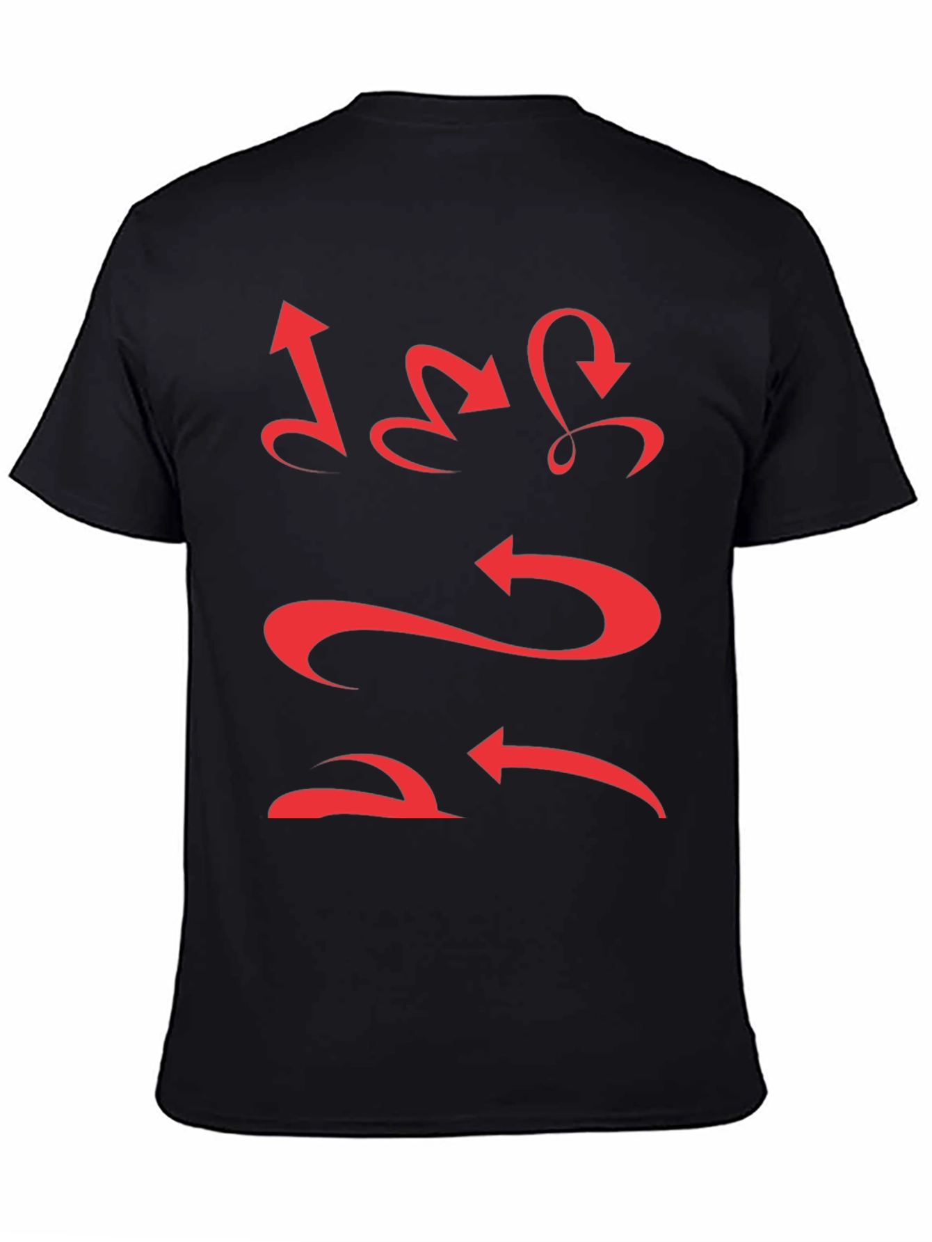 Mens Black Arrow Graphic Tee - Unique Design