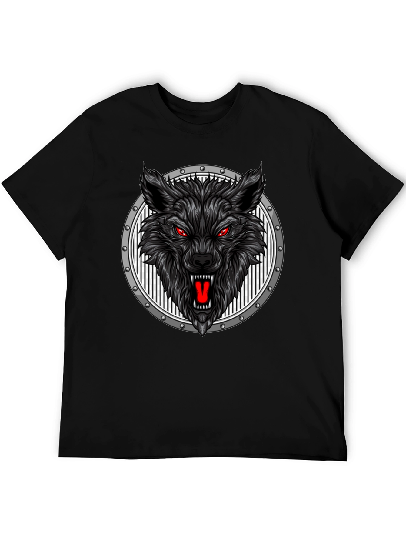 Wolf Head Graphic Black T-Shirt