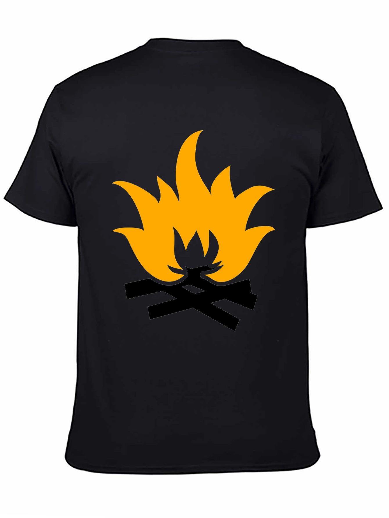 Campfire Graphic Tee - Black Casual Comfort