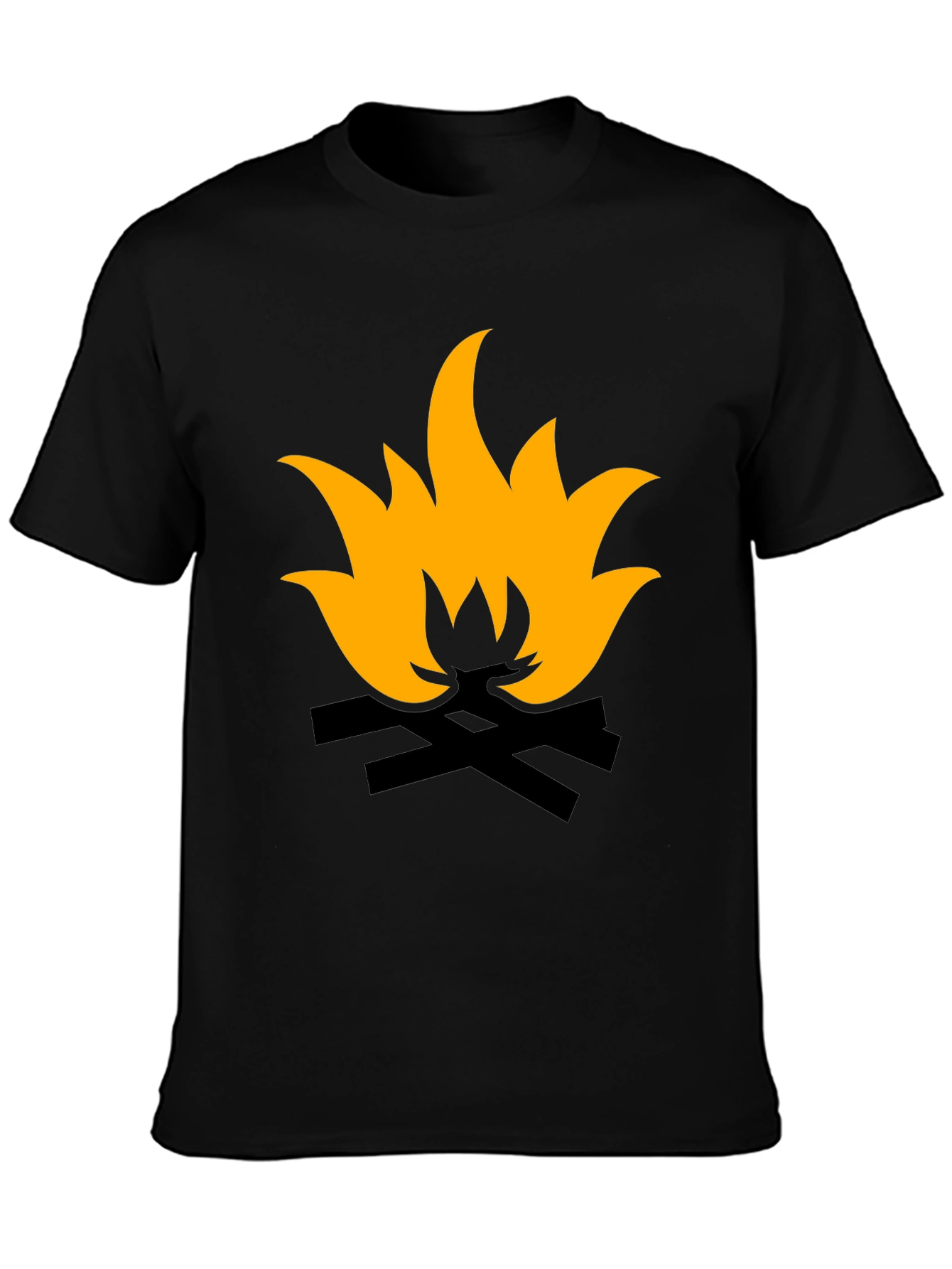 Campfire Graphic Tee - Black Casual Comfort