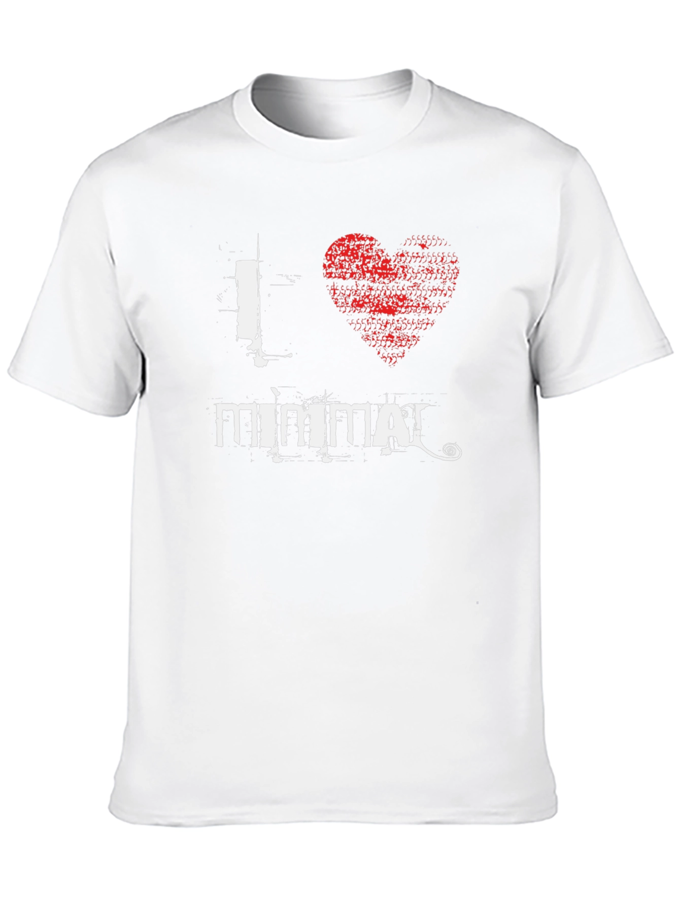 I Heart Minimal Black Graphic T-Shirt