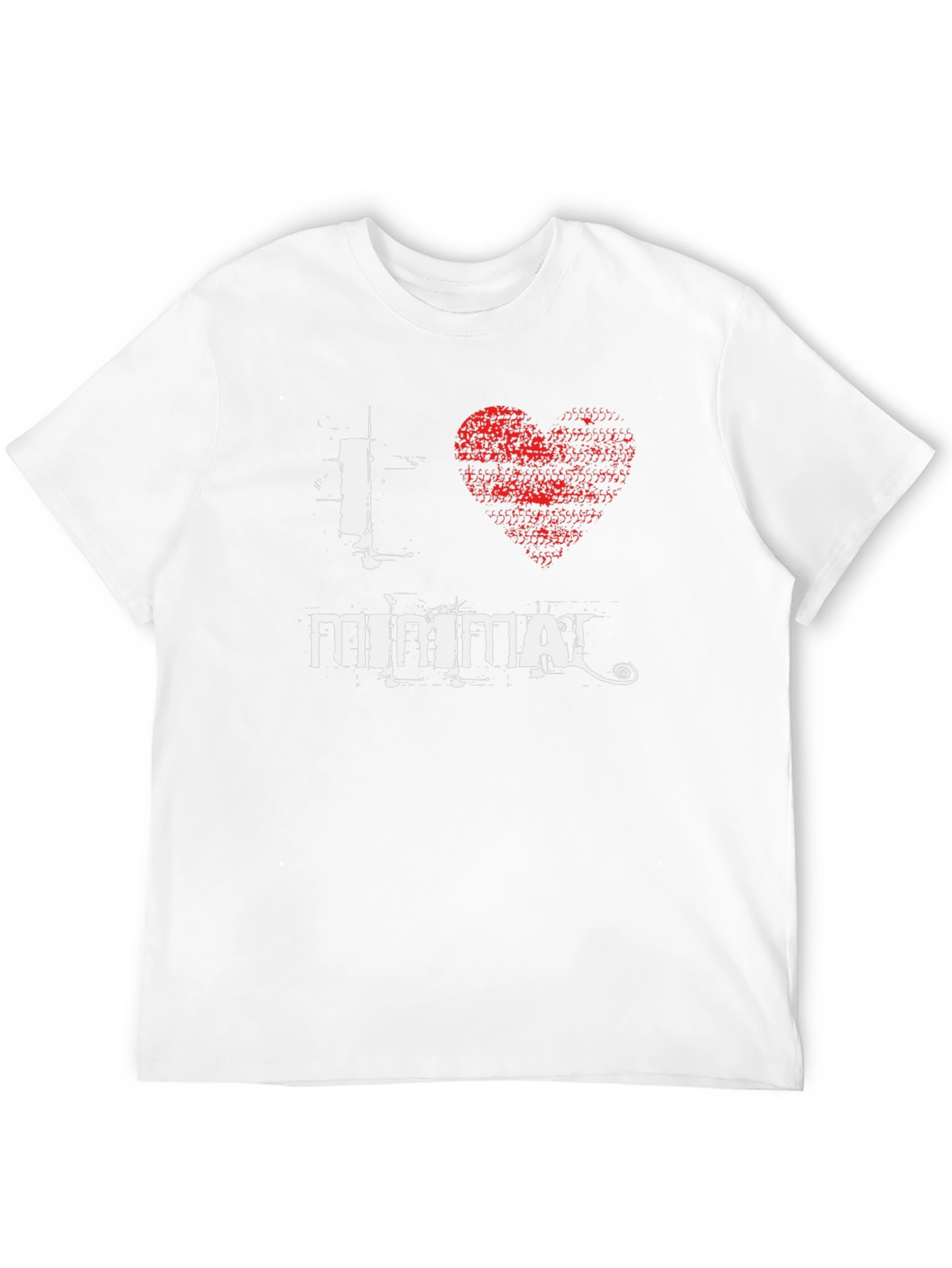 I Heart Minimal Black Graphic T-Shirt