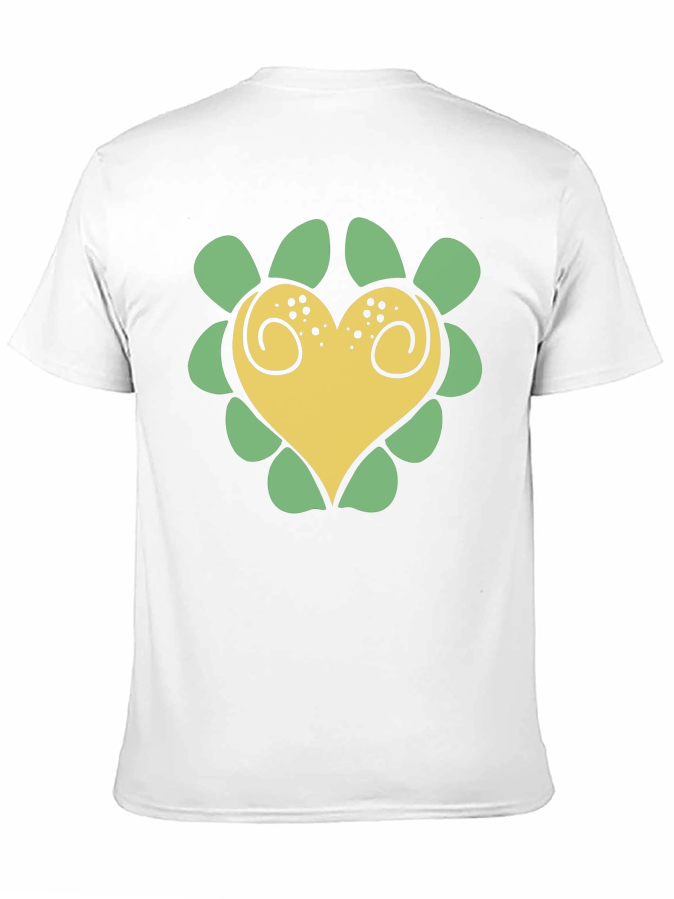 Heart Flower T-Shirt - Black