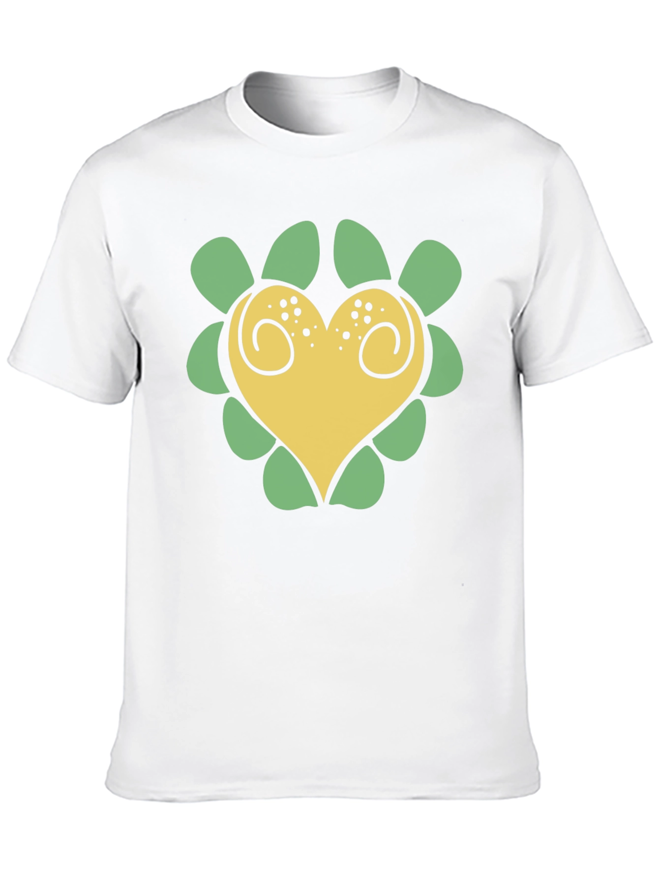 Heart Flower T-Shirt - Black