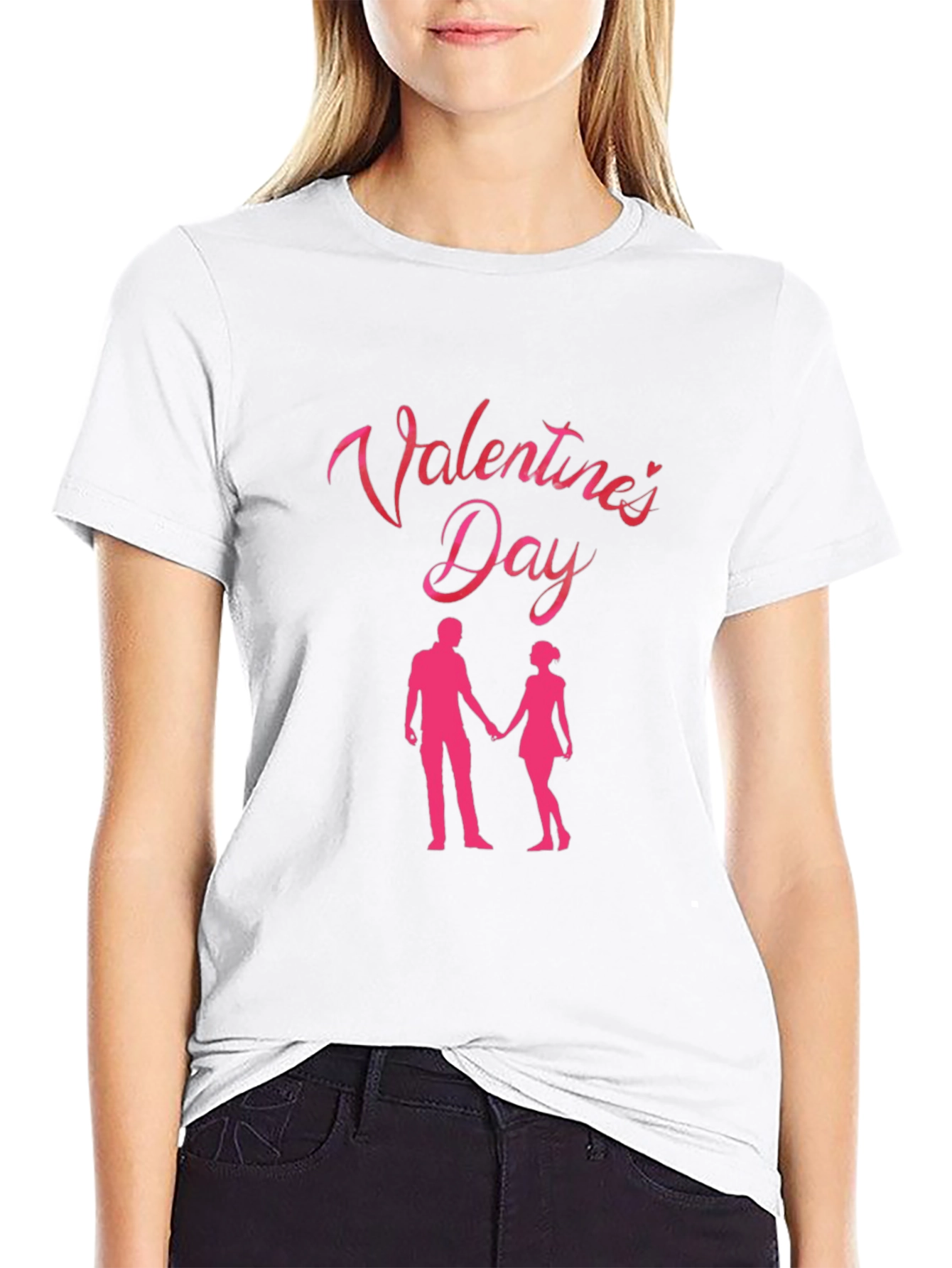 Valentines Day Couple Black T-Shirt