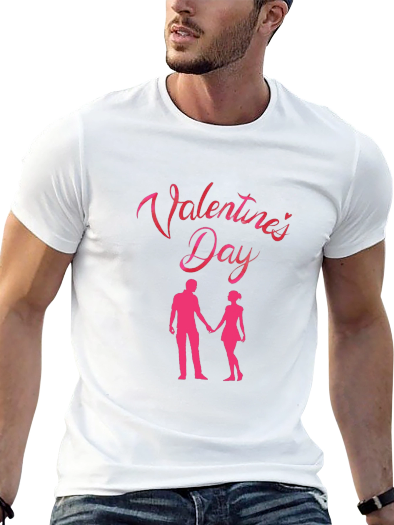 Valentines Day Couple Black T-Shirt