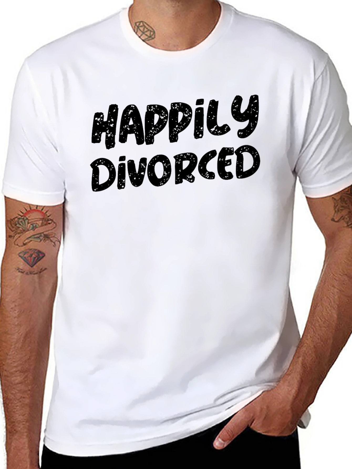 Happily Divorced T-Shirt - Black Humor Tee