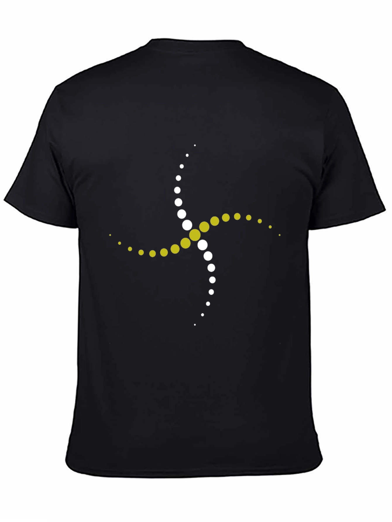 Modern Circle Swirl Tee - Stylish Black Cotton T-Shirt