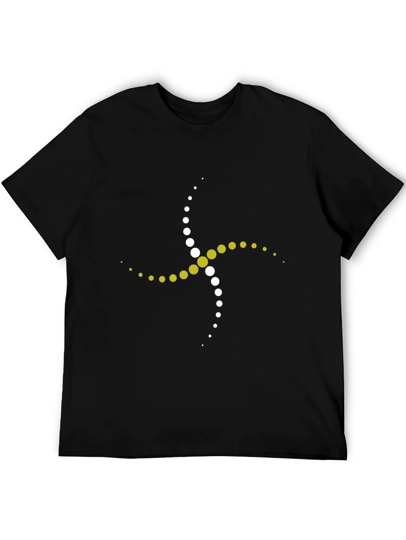 Modern Circle Swirl Tee - Stylish Black Cotton T-Shirt