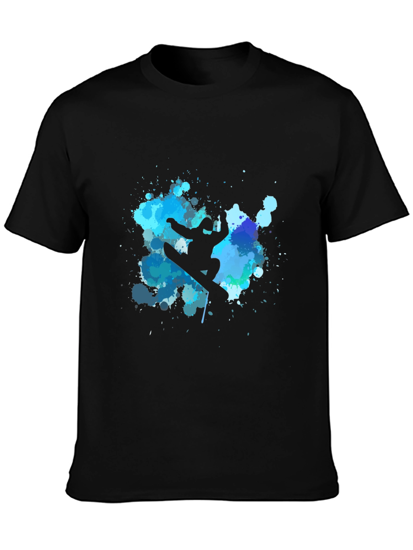 Snowboarder Graphic Tee - Cool Black T-Shirt