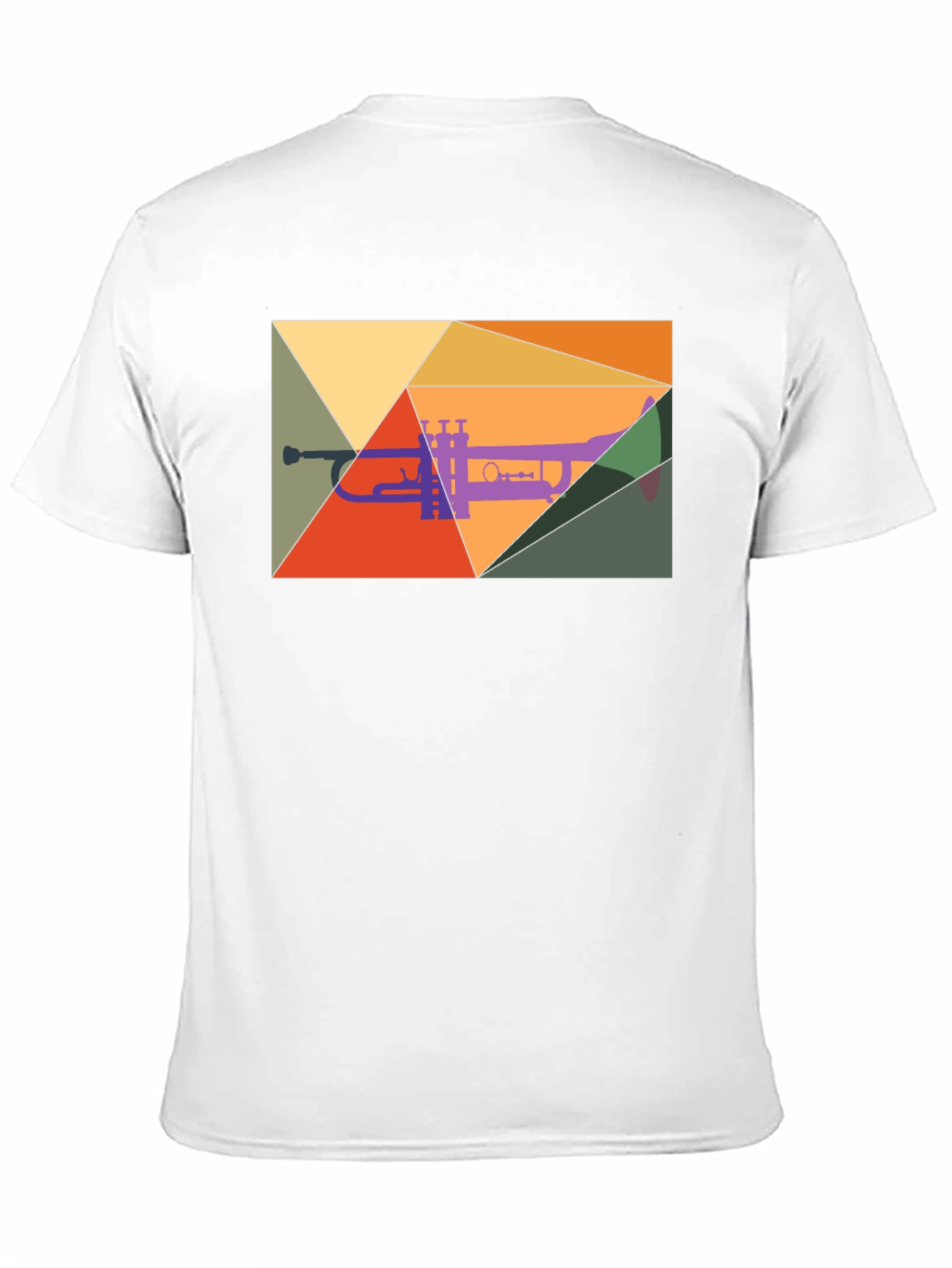 Abstract Trumpet Graphic Tee - Modern Music Shirt