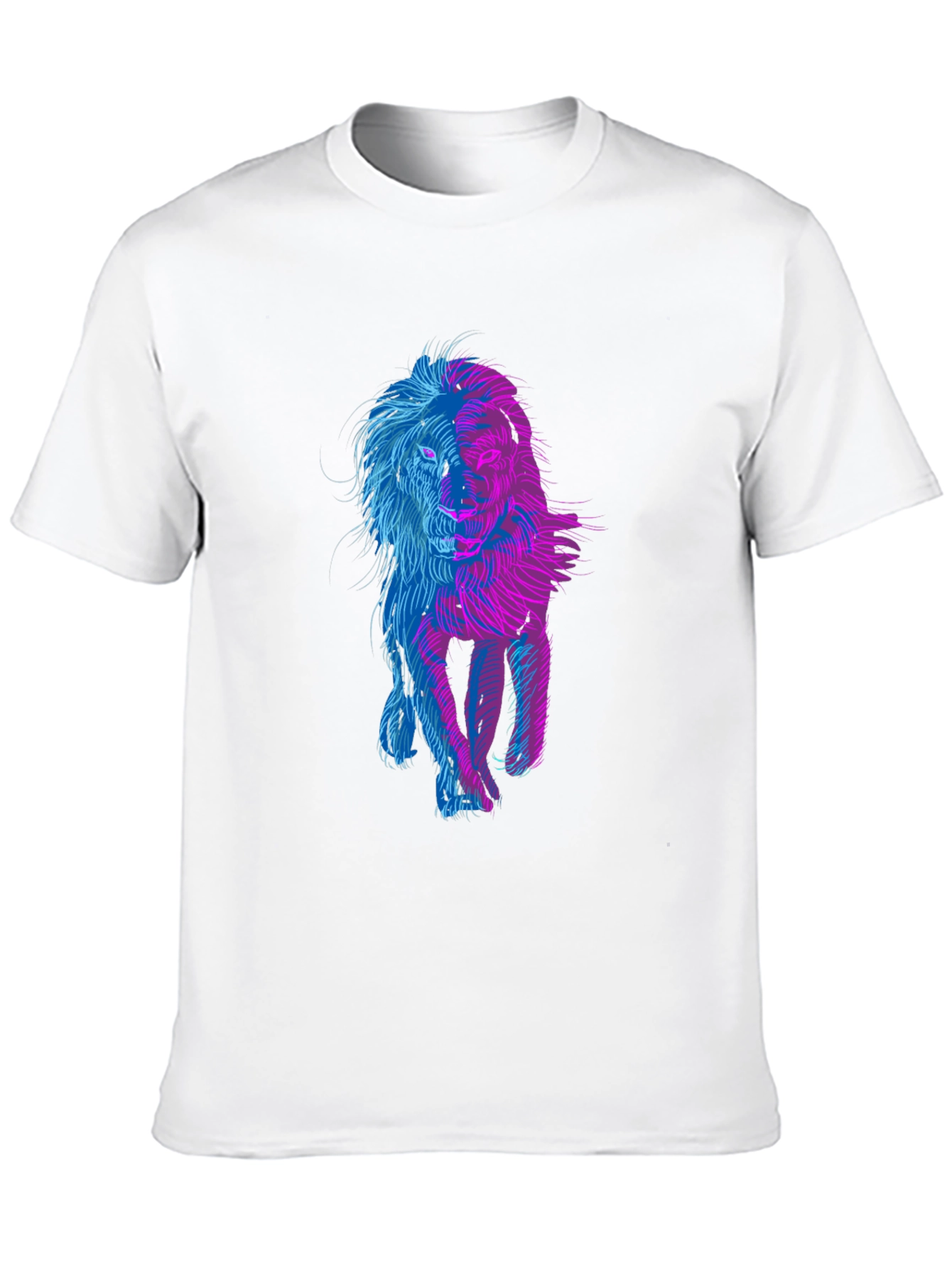 Lion Graphic Print Black T-Shirt