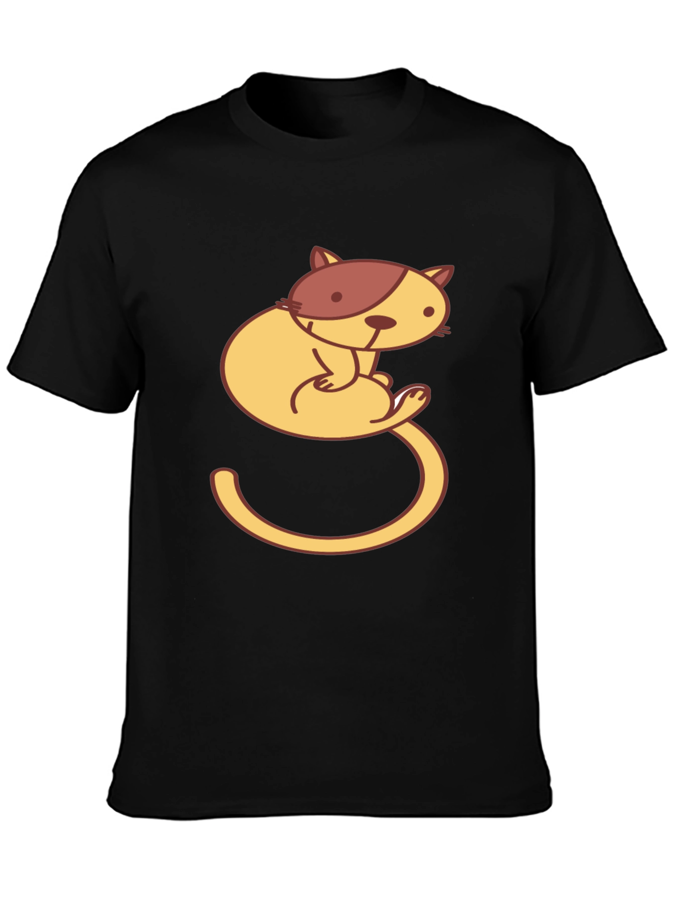 Cute Cat Graphic T-Shirt - Unisex Black Tee