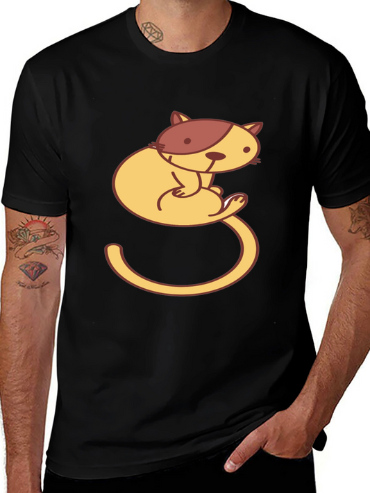 Cute Cat Graphic T-Shirt - Unisex Black Tee