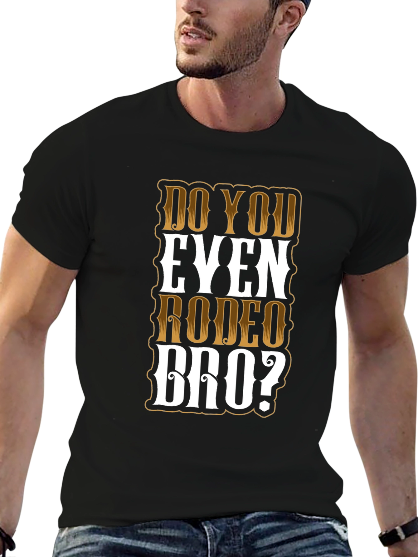 Do You Even Rodeo Bro? Graphic Tee - Black