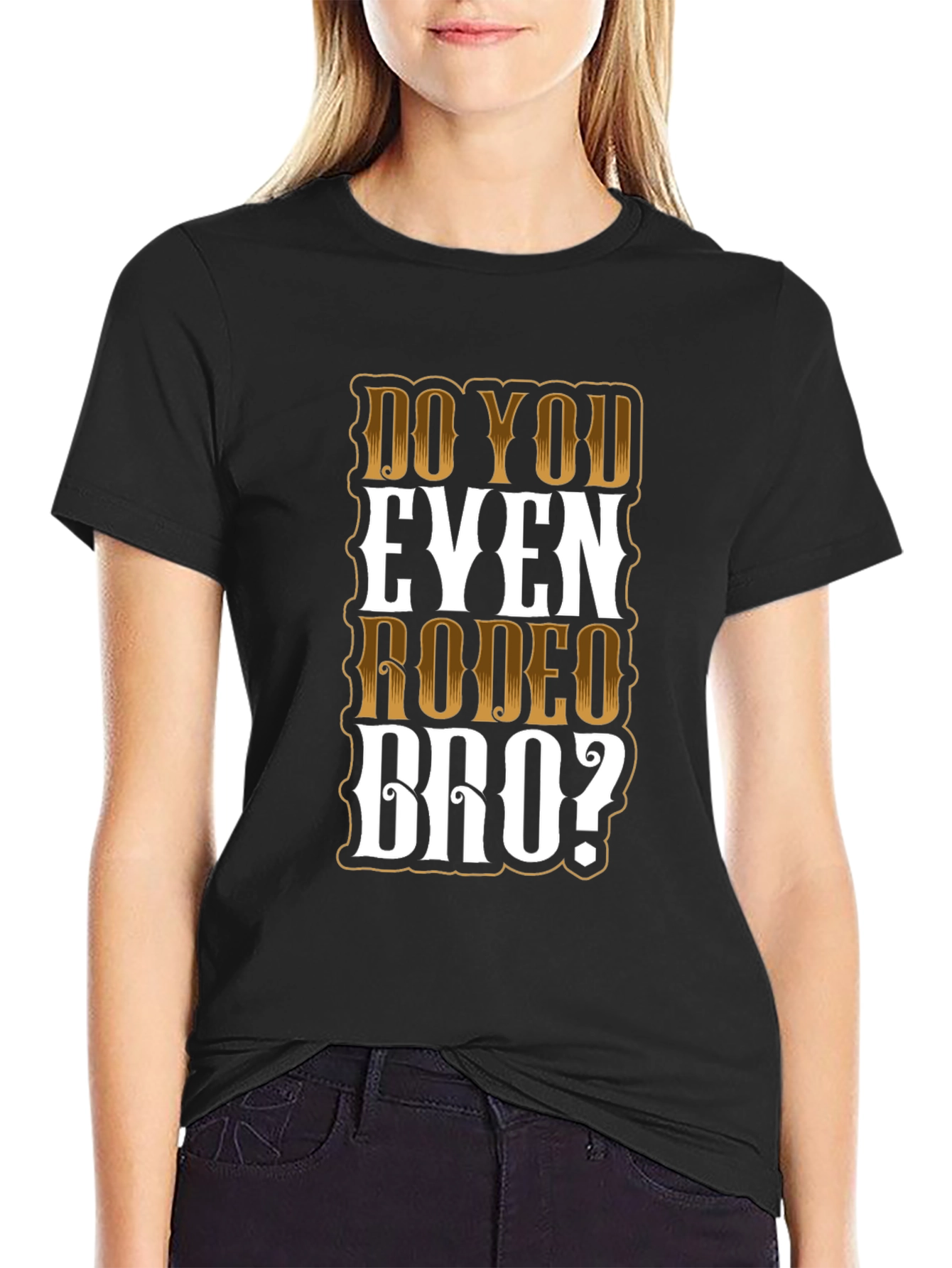 Do You Even Rodeo Bro? Graphic Tee - Black