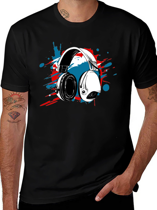 Headphones Graphic Tee - Stylish Comfort