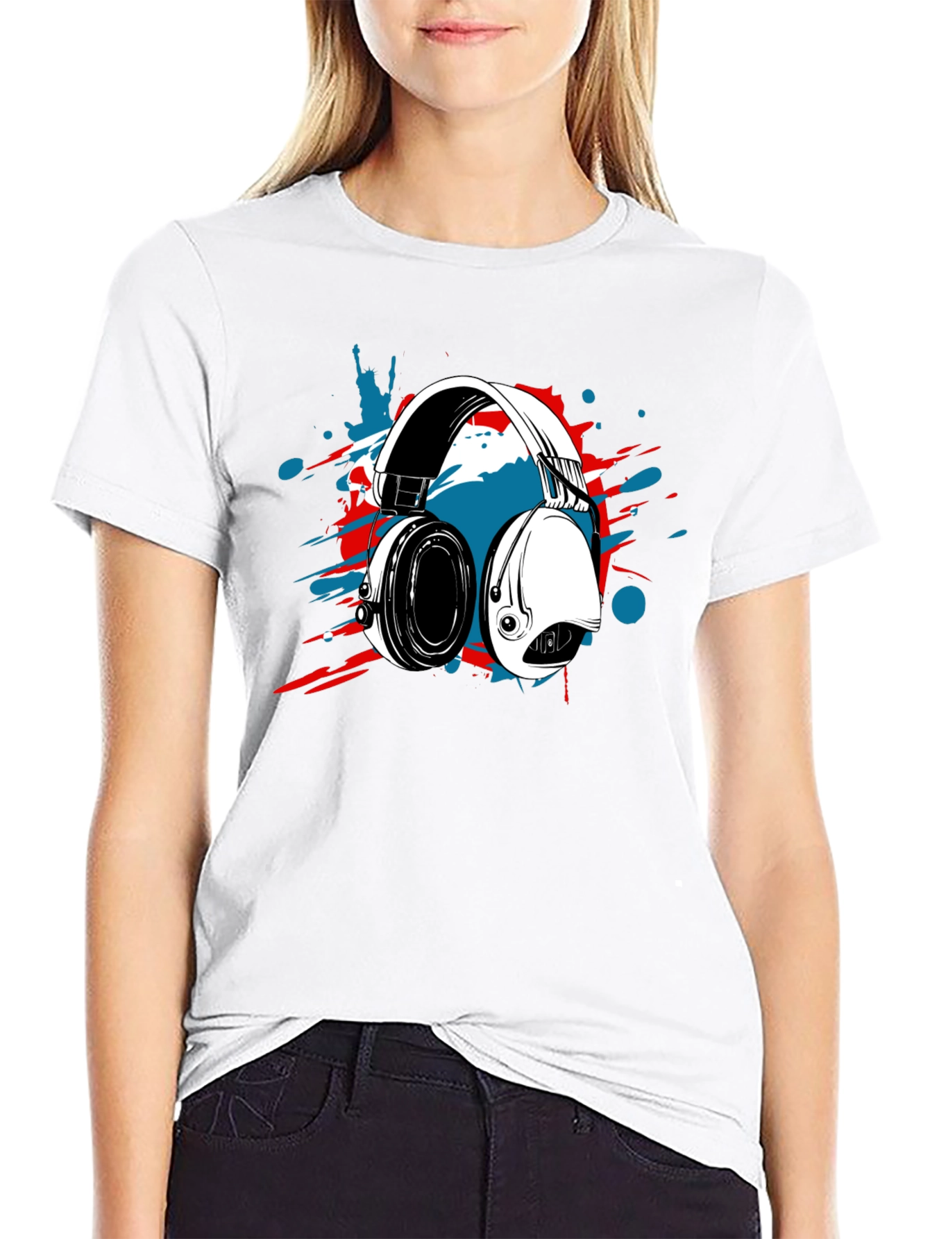 Headphones Graphic Tee - Stylish Comfort