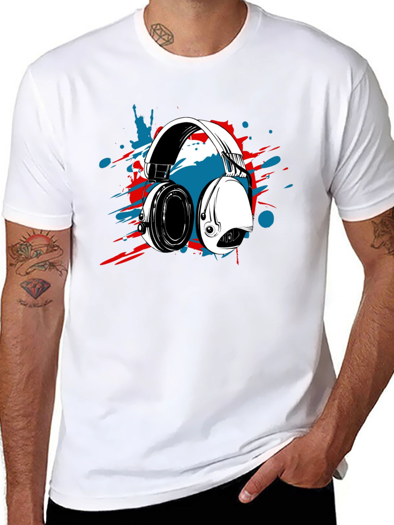 Headphones Graphic Tee - Stylish Comfort