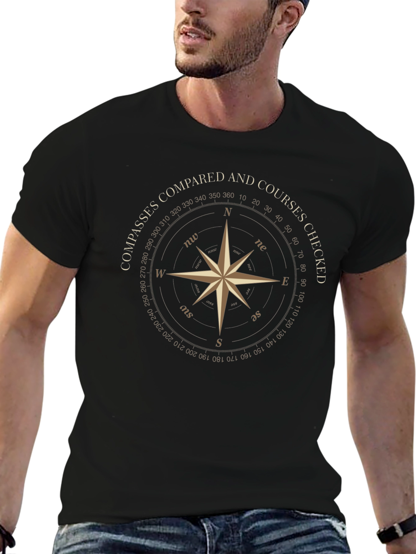 Compass Rose T-Shirt - Navigation Design Tee