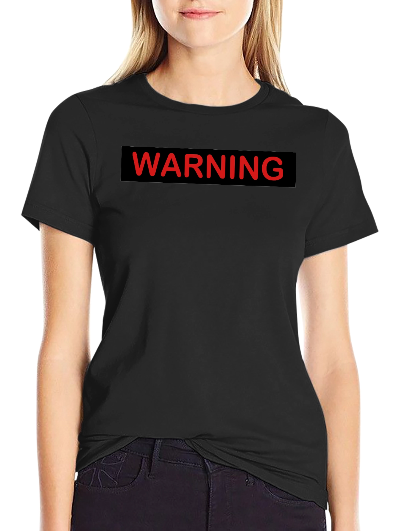 Warning Graphic Tee - Black T-Shirt