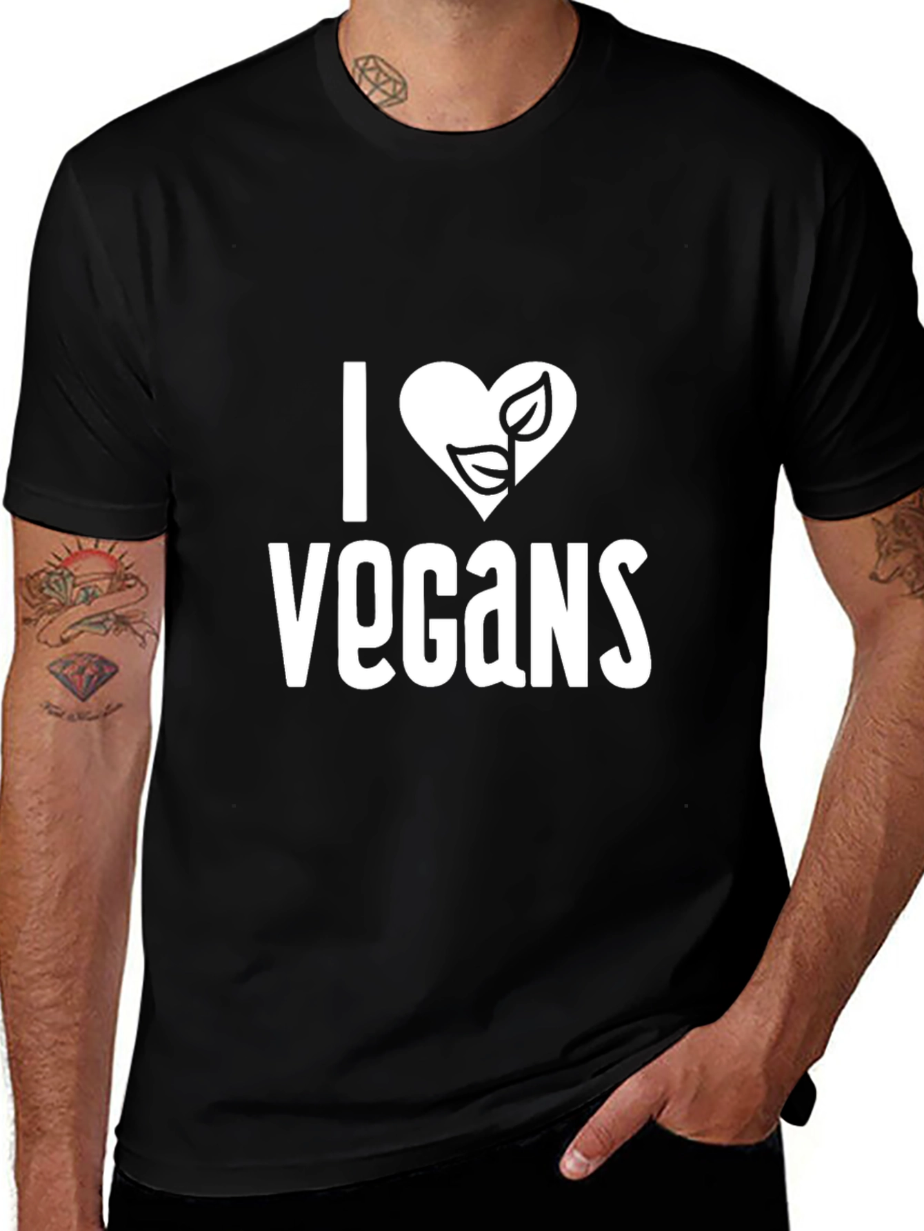 I Heart Vegans Graphic Tee - Vegan Lover T-Shirt