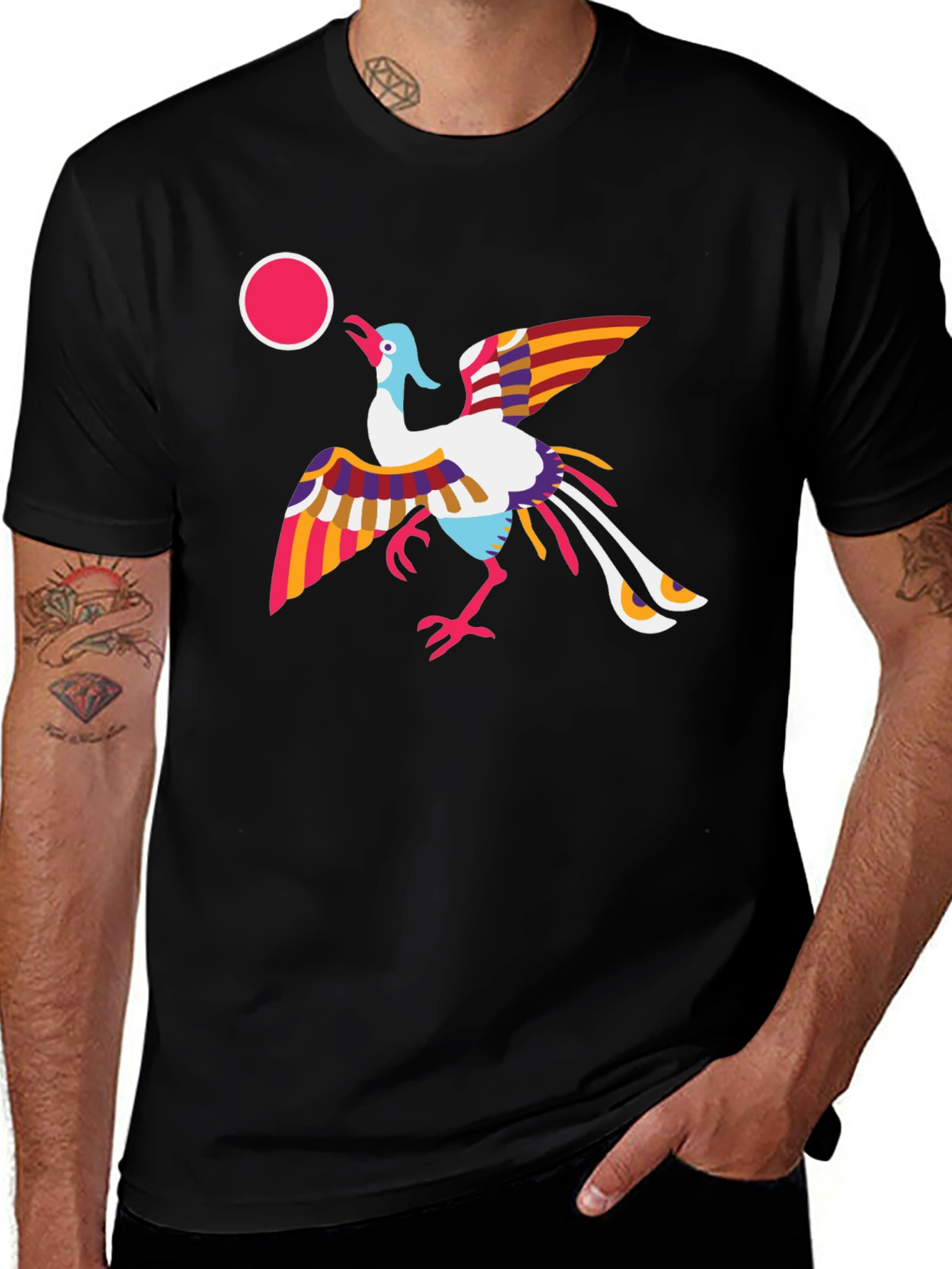 Whimsical Bird Graphic Tee - Unique Design