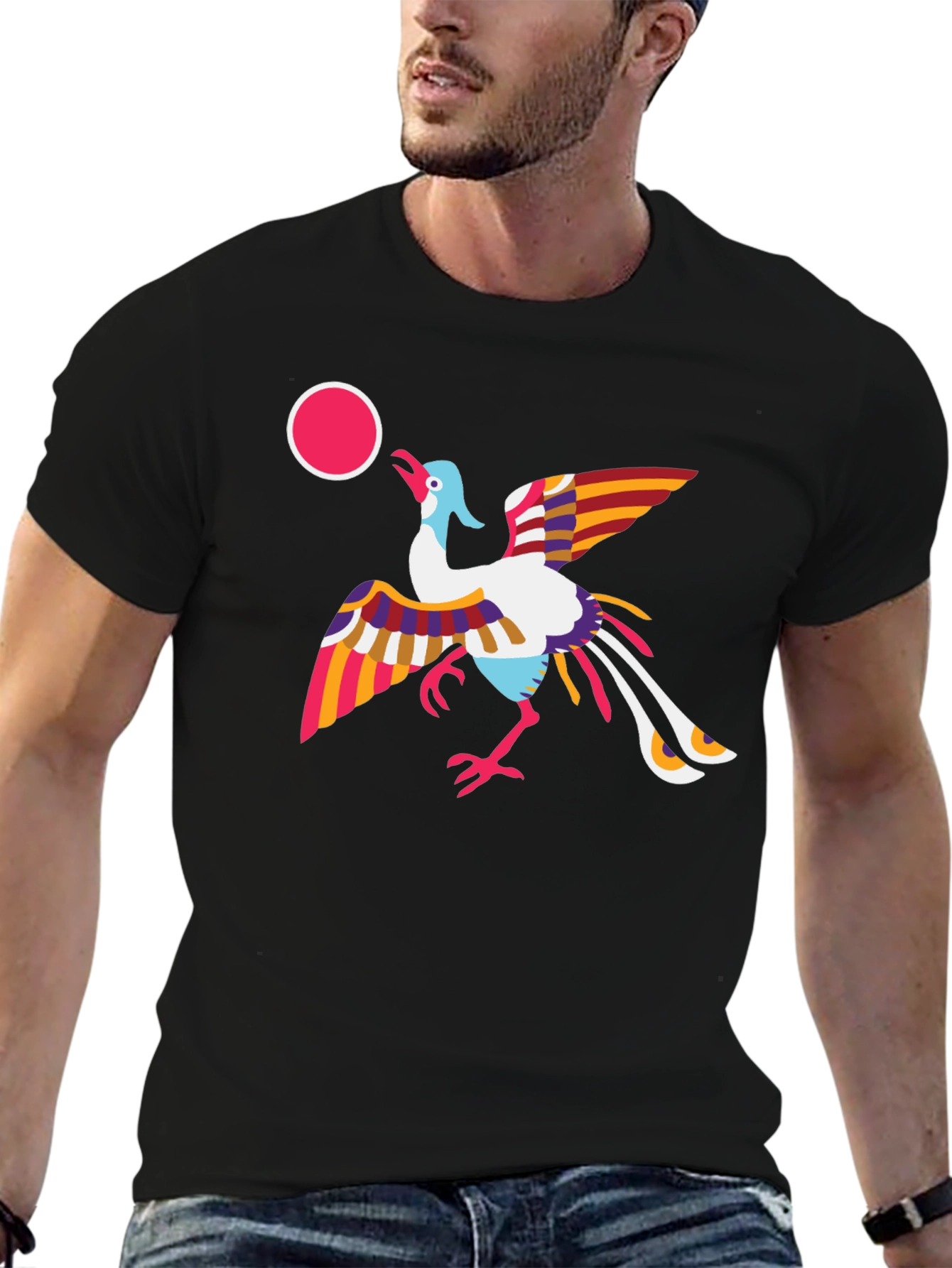 Whimsical Bird Graphic Tee - Unique Design