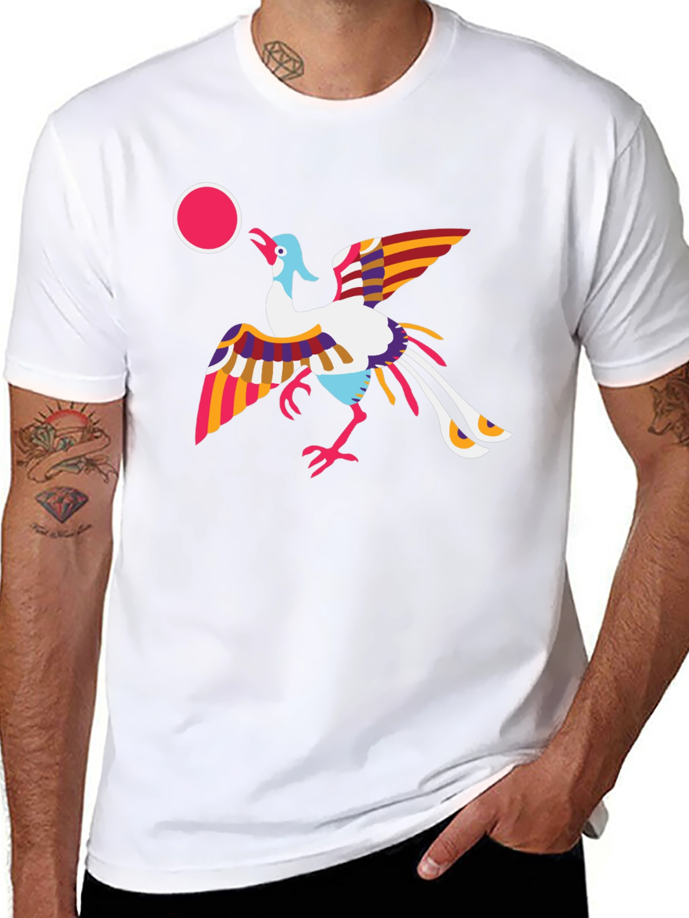 Whimsical Bird Graphic Tee - Unique Design