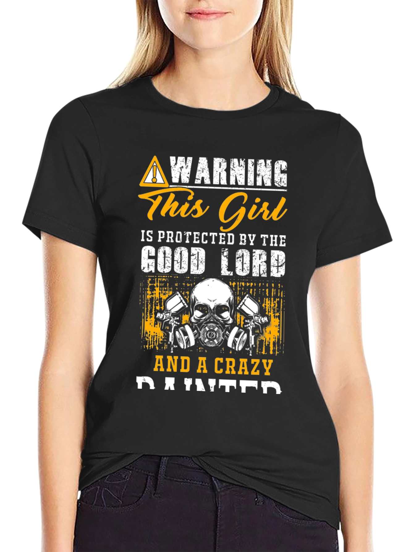 Warning Crazy Painter Graphic T-Shirt