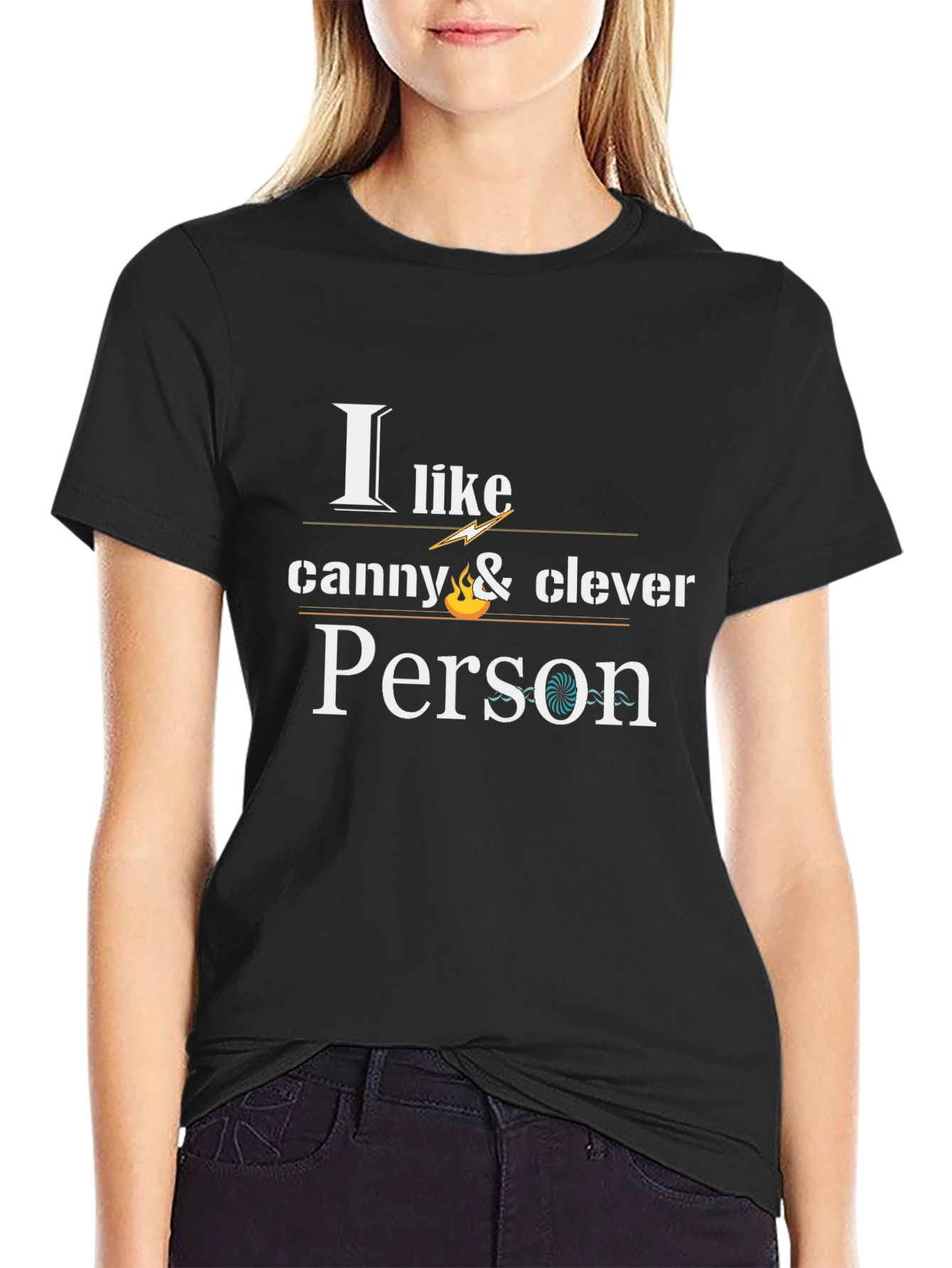I Like Canny & Clever Person - Black Tee