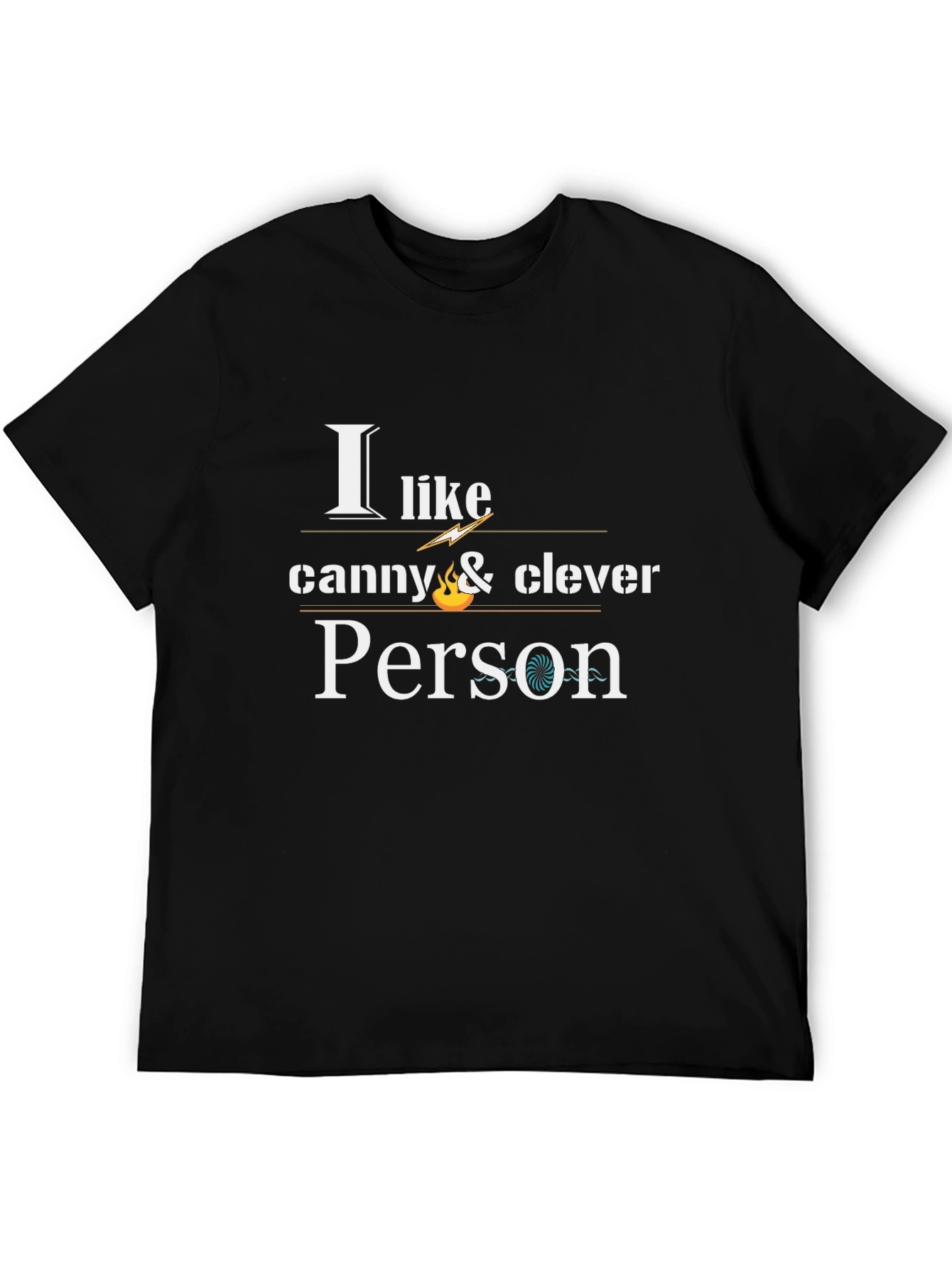 I Like Canny & Clever Person - Black Tee