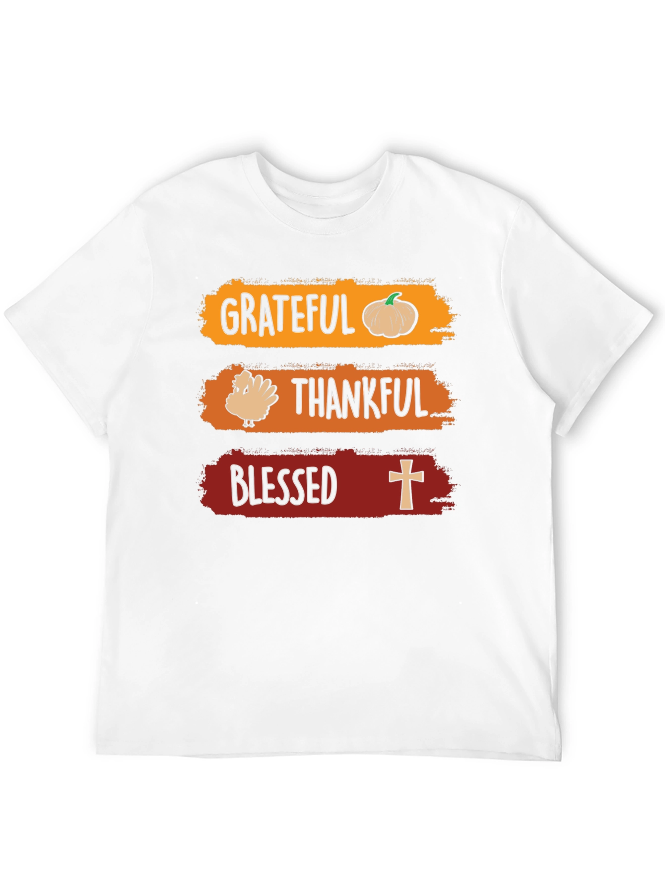 Grateful Thankful Blessed Thanksgiving T-Shirt