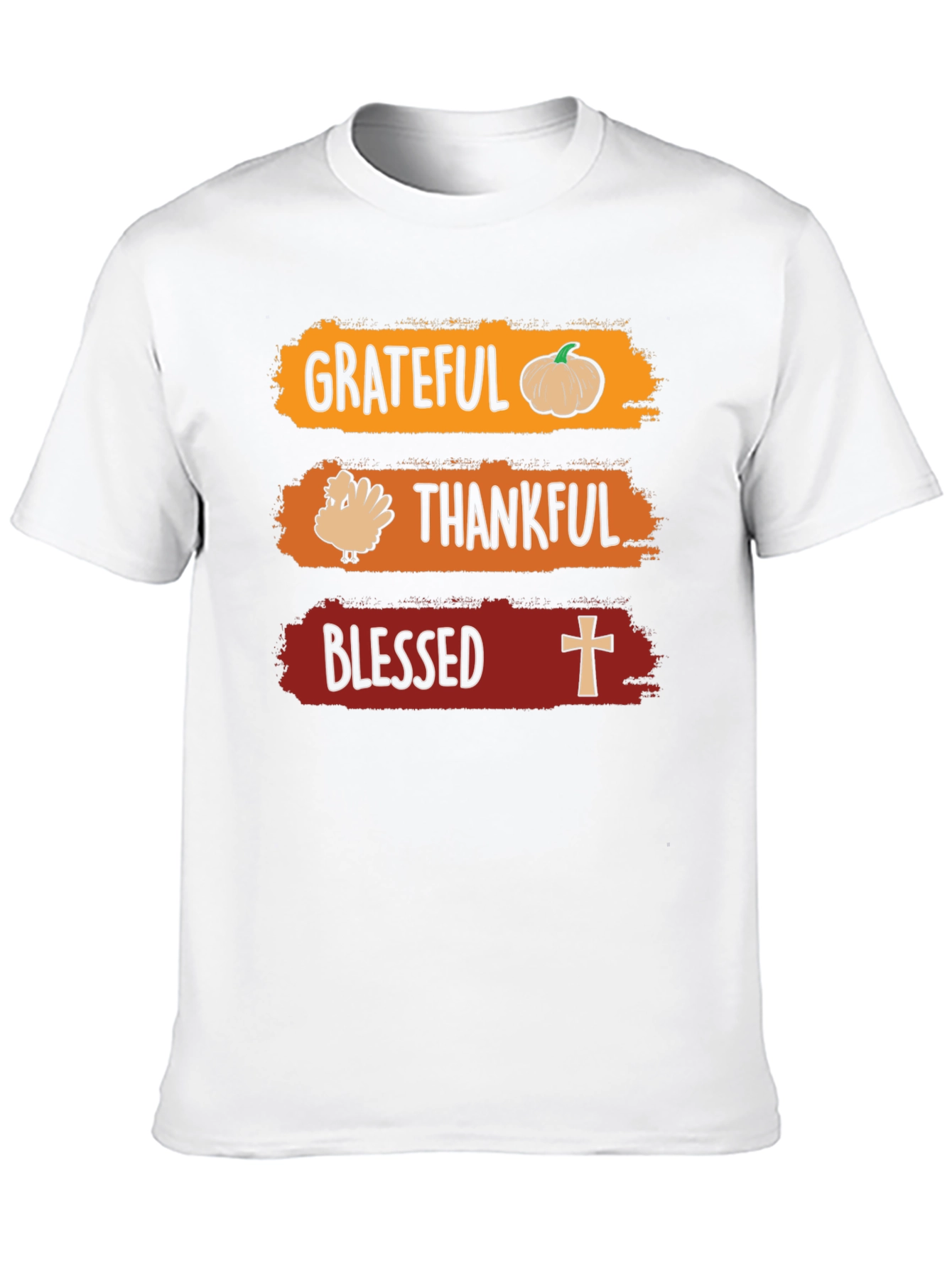 Grateful Thankful Blessed Thanksgiving T-Shirt