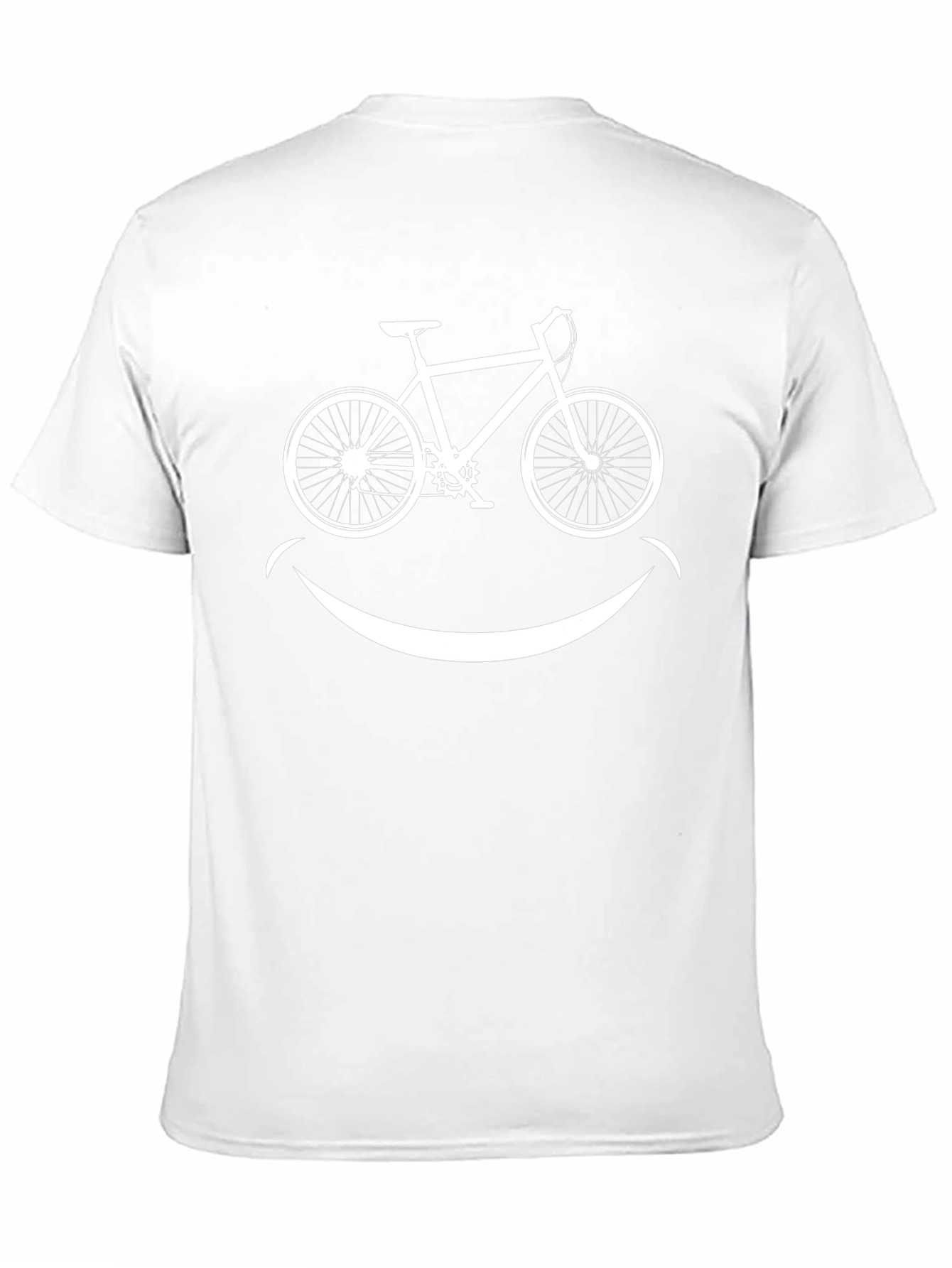 Bike Smile Graphic Tee - Black Cotton Bicycle T-Shirt