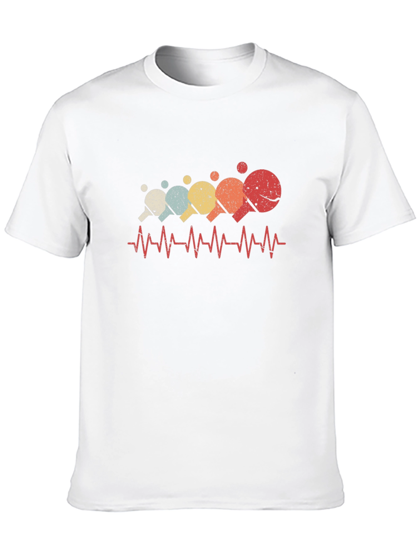 Retro Ping Pong Heartbeat Graphic Tee
